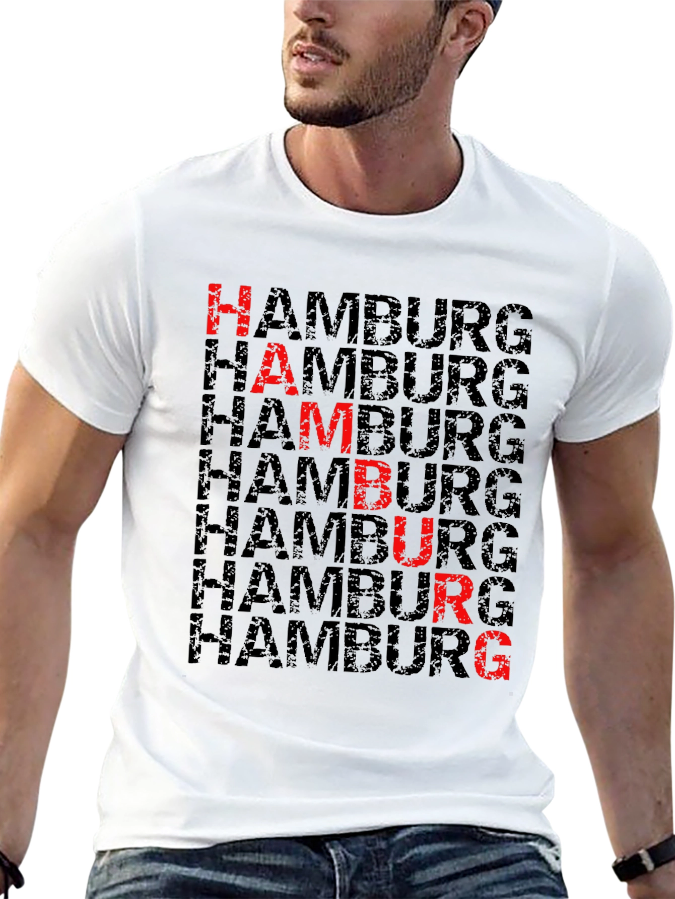 Hamburg T-Shirt - Grunge Lettering Design