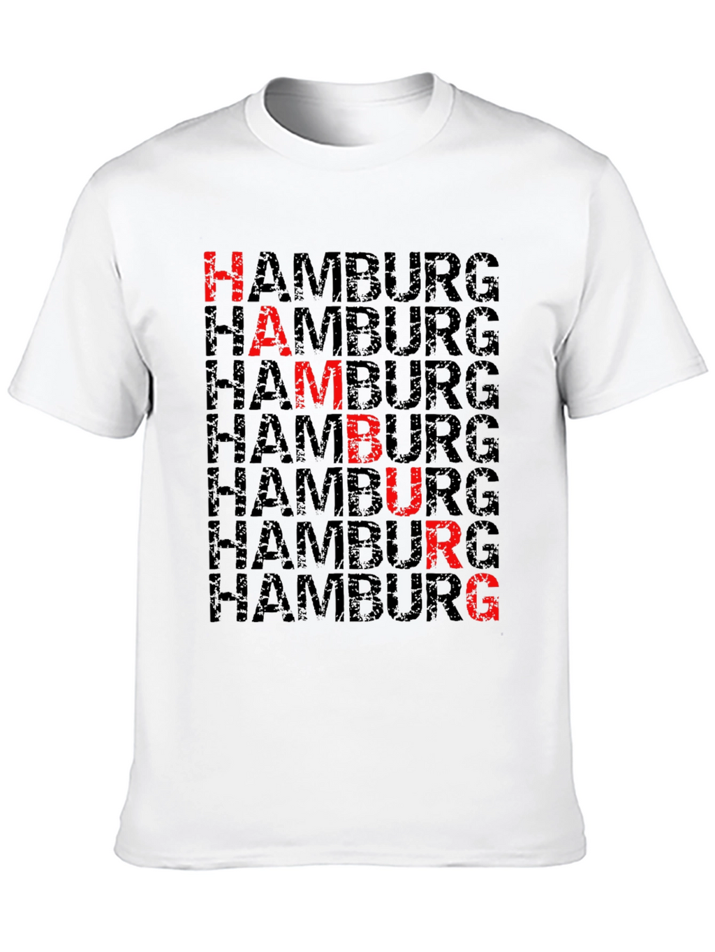 Hamburg T-Shirt - Grunge Lettering Design
