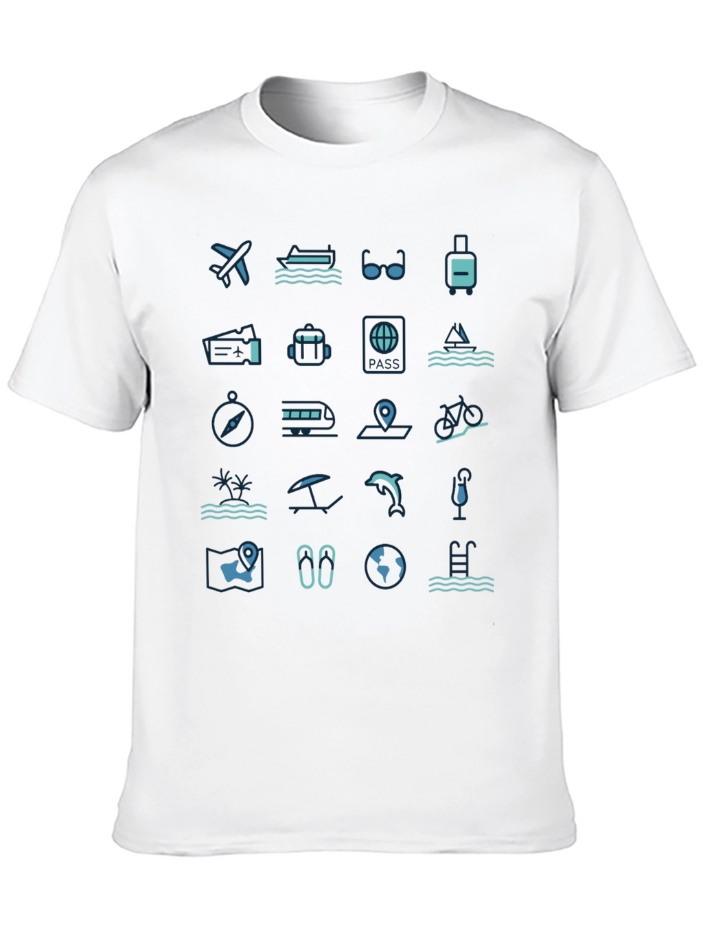 Travel Icon Black T-Shirt
