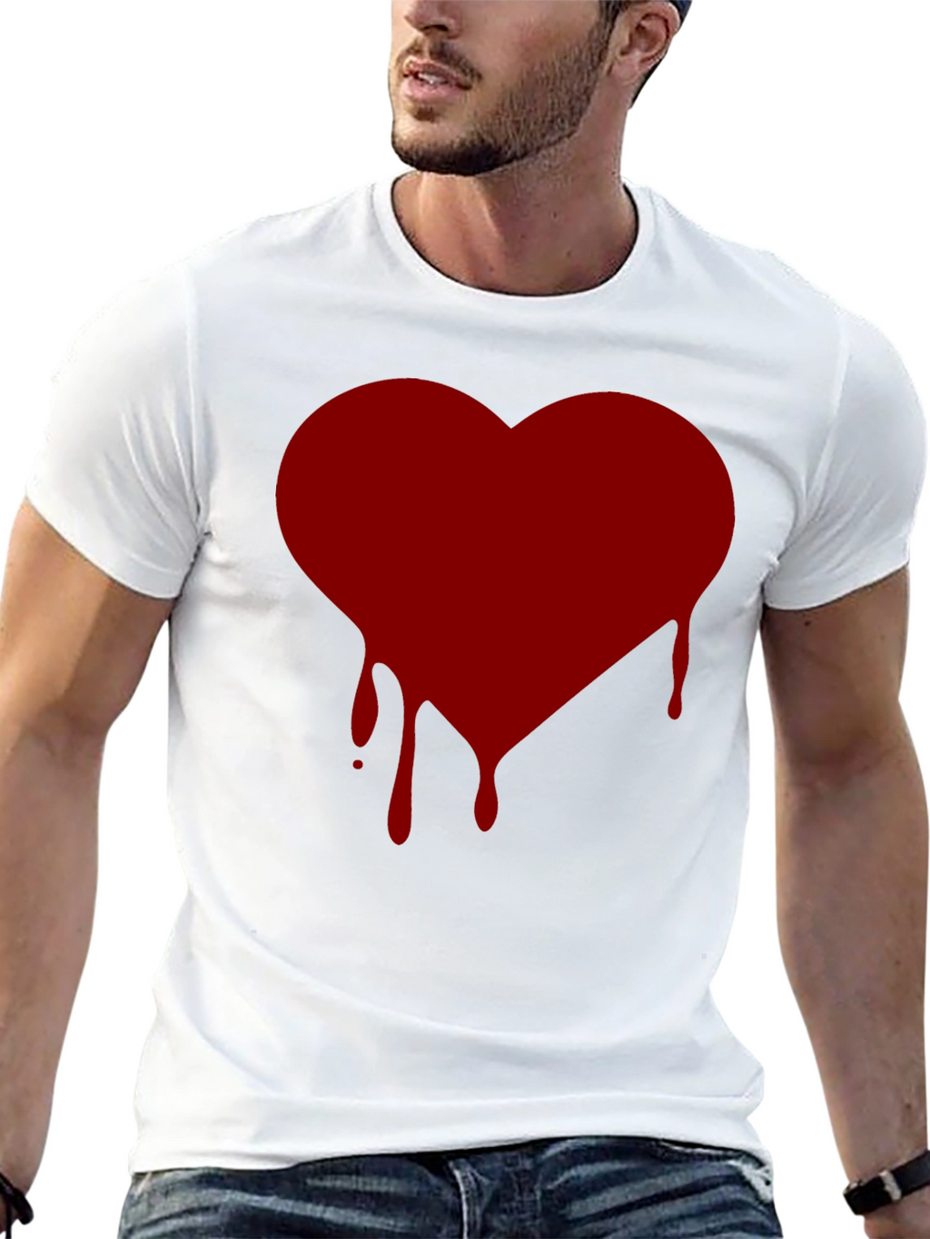 Bleeding Heart Graphic T-Shirt - Black