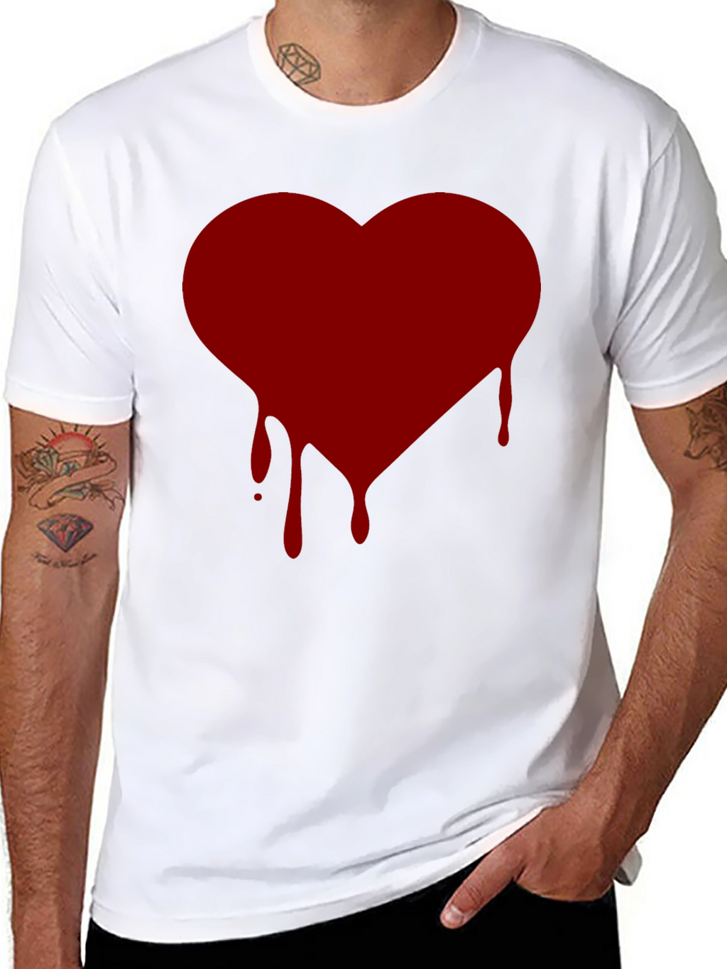 Bleeding Heart Graphic T-Shirt - Black