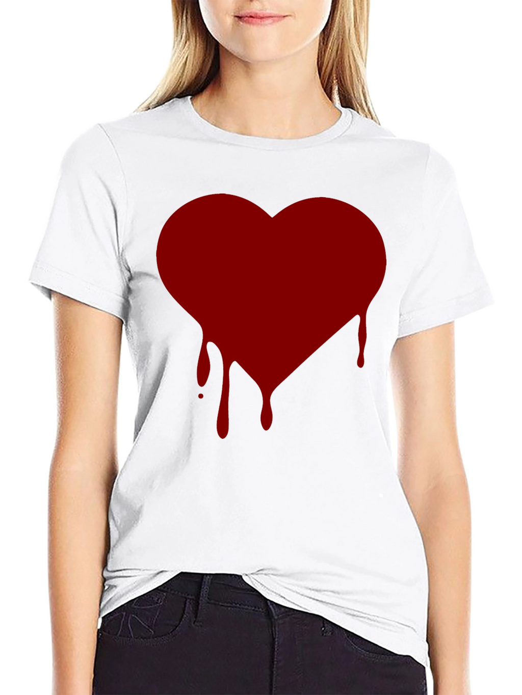Bleeding Heart Graphic T-Shirt - Black