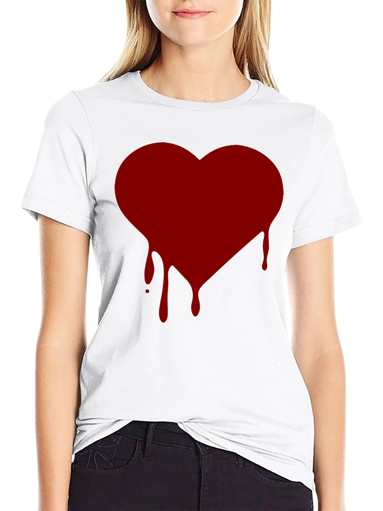 Bleeding Heart Graphic T-Shirt - Black