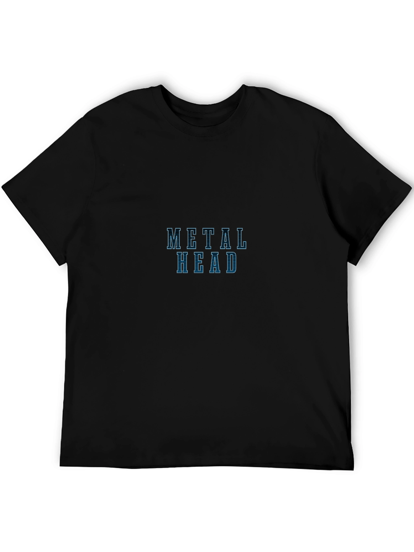 Metal Head Graphic T-Shirt - Black Crew Neck Tee