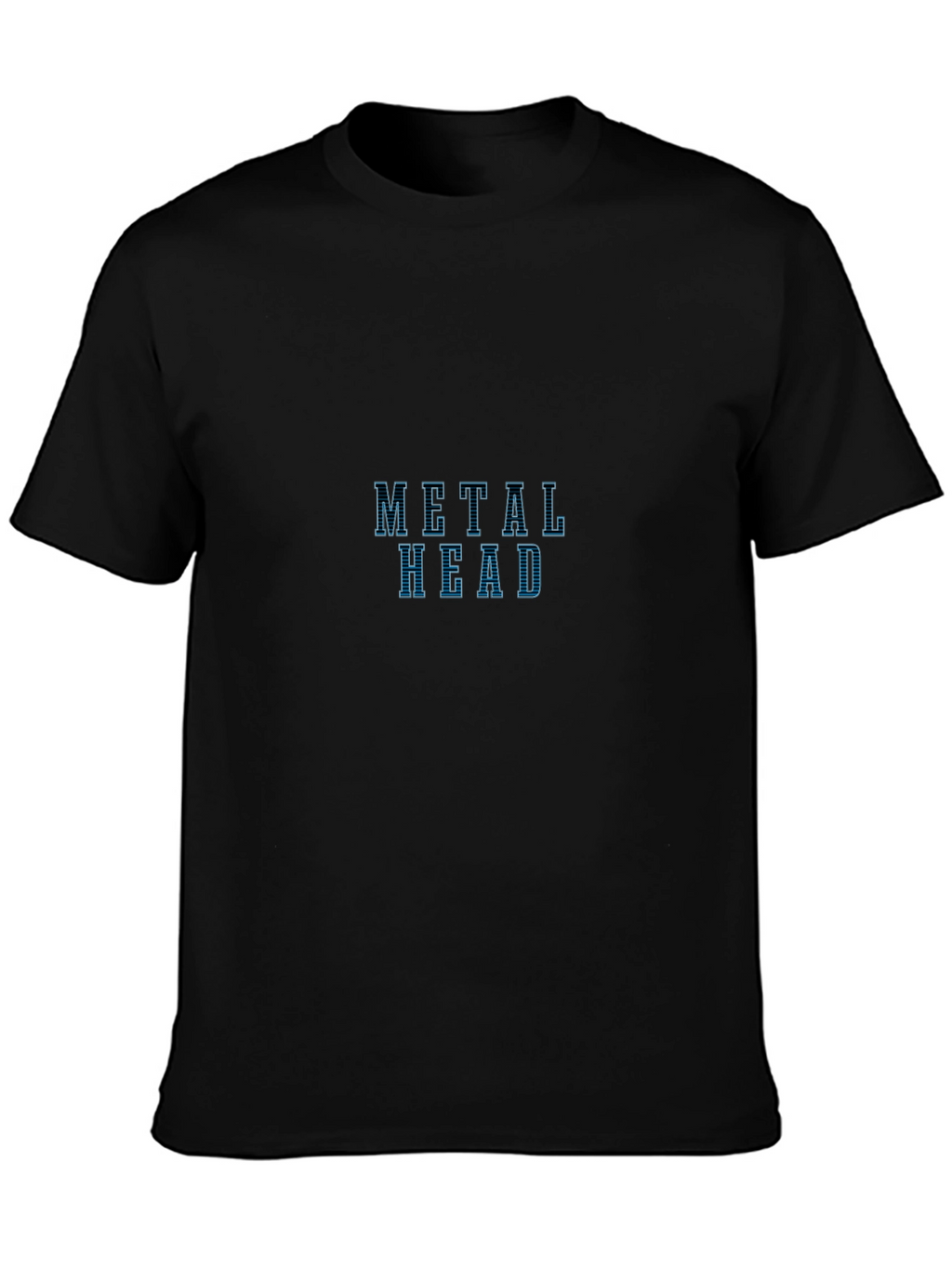 Metal Head Graphic T-Shirt - Black Crew Neck Tee