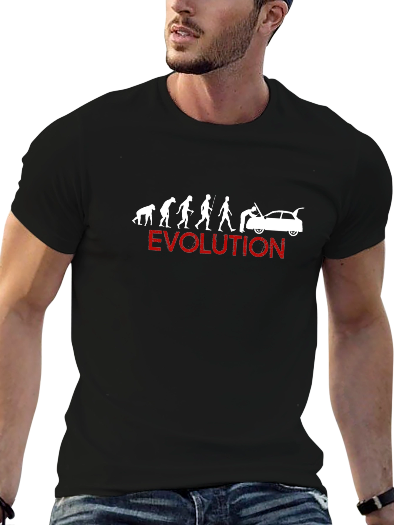 Evolution Car Repair T-Shirt - Black