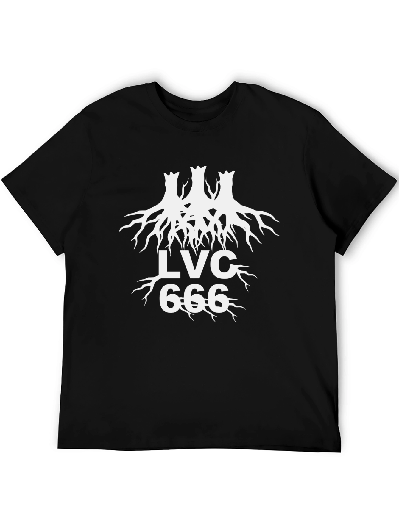 LVC 666 Tree Root Graphic Black T-Shirt