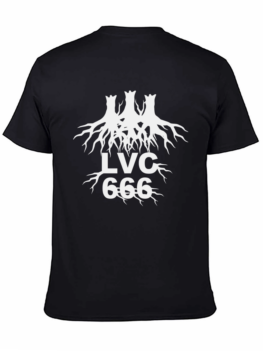LVC 666 Tree Root Graphic Black T-Shirt