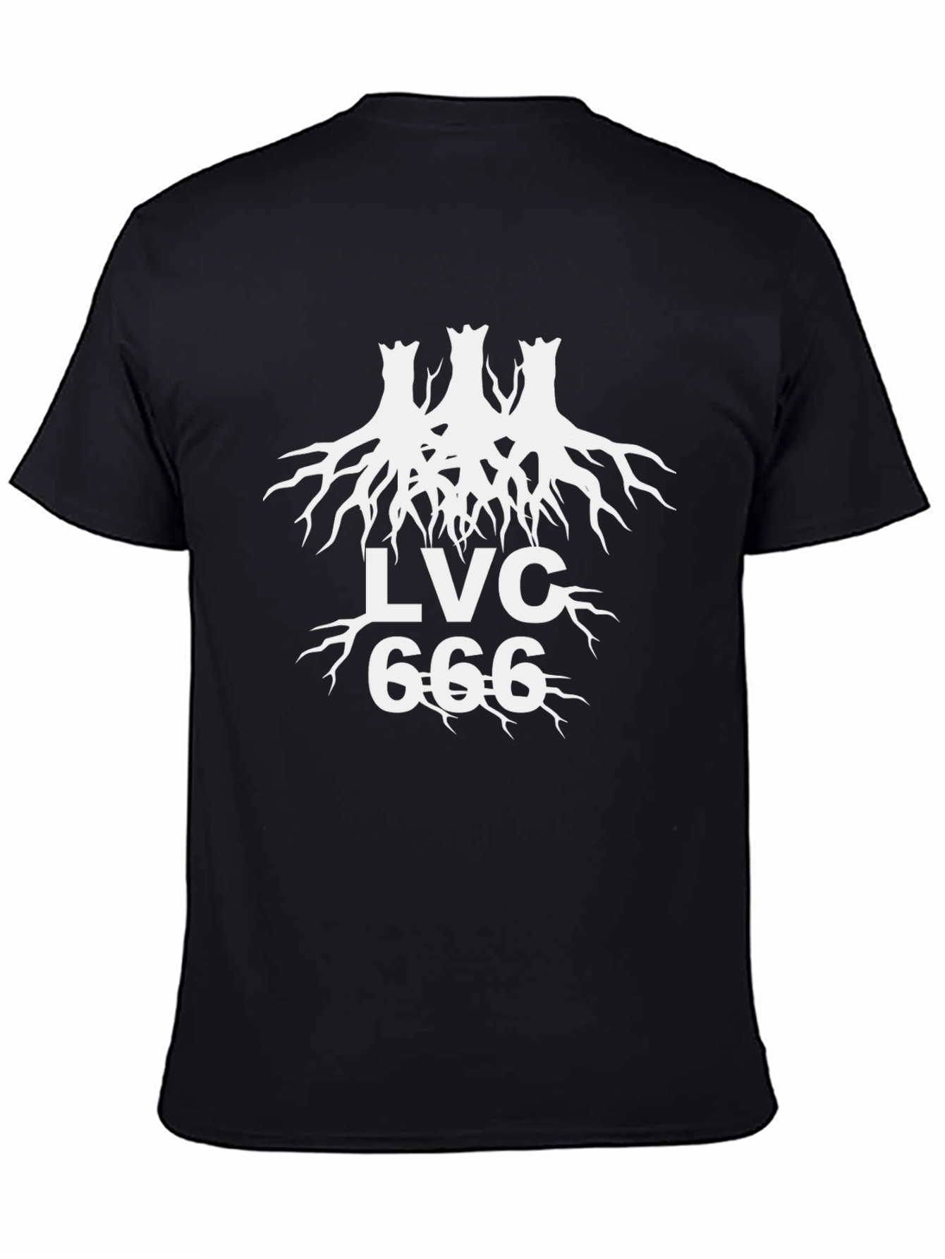LVC 666 Tree Root Graphic Black T-Shirt
