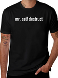 Mr. Self Destruct Graphic Black Tee Shirt