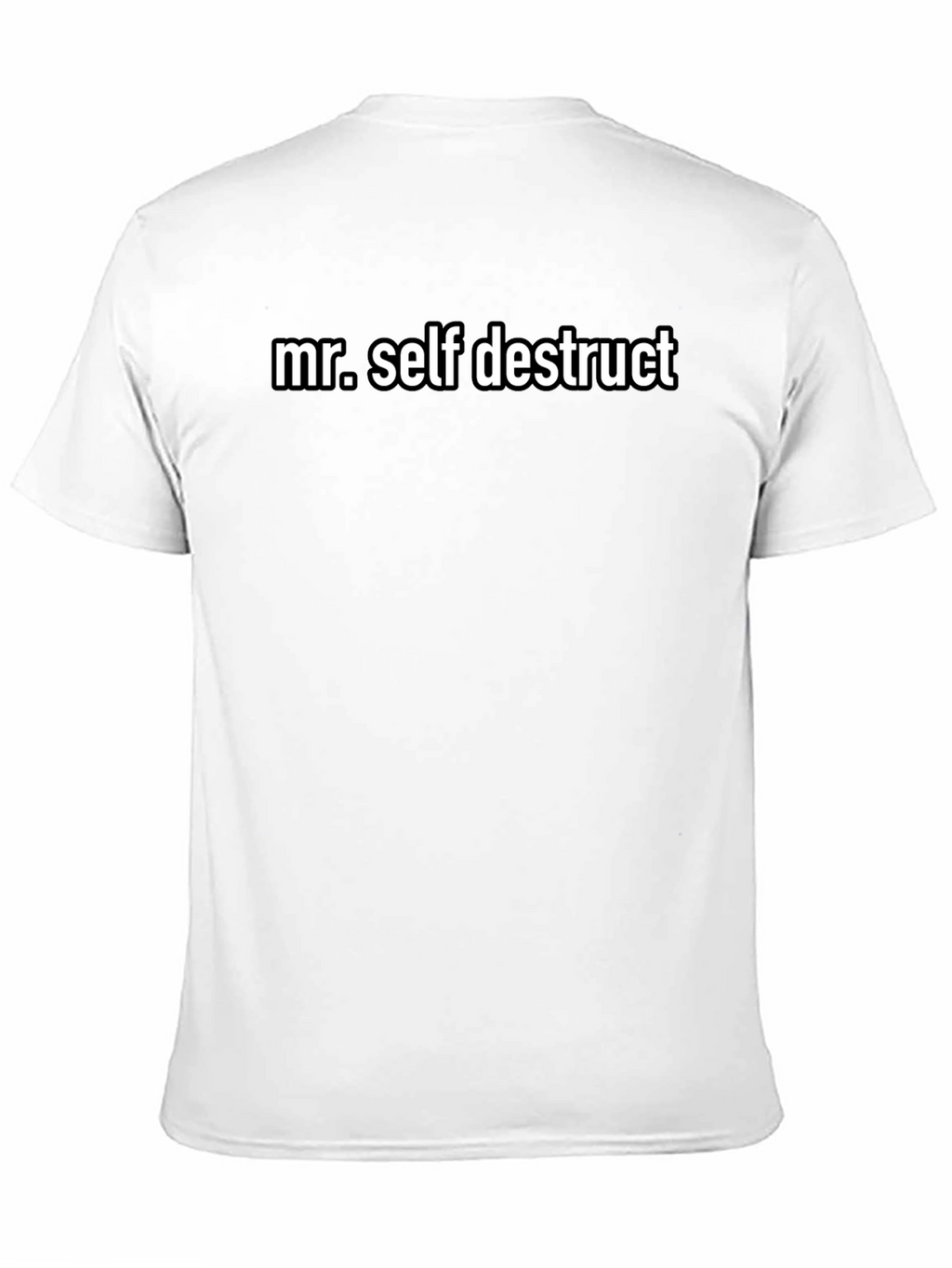 Mr. Self Destruct Graphic Black Tee Shirt