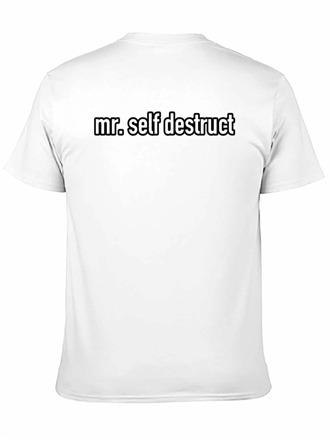 Mr. Self Destruct Graphic Black Tee Shirt