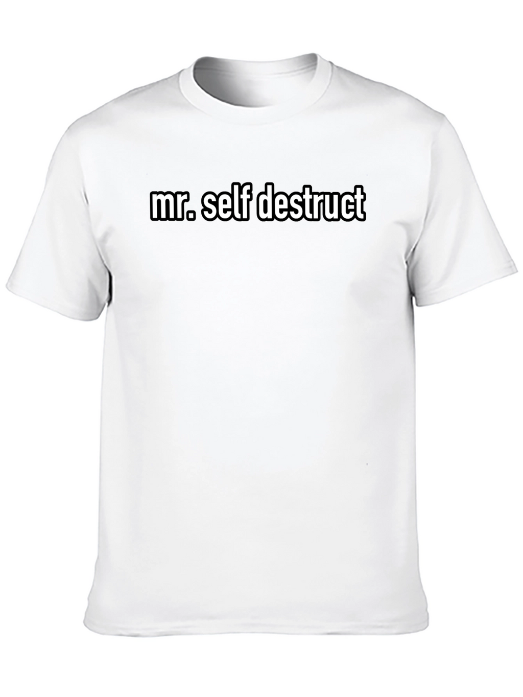 Mr. Self Destruct Graphic Black Tee Shirt