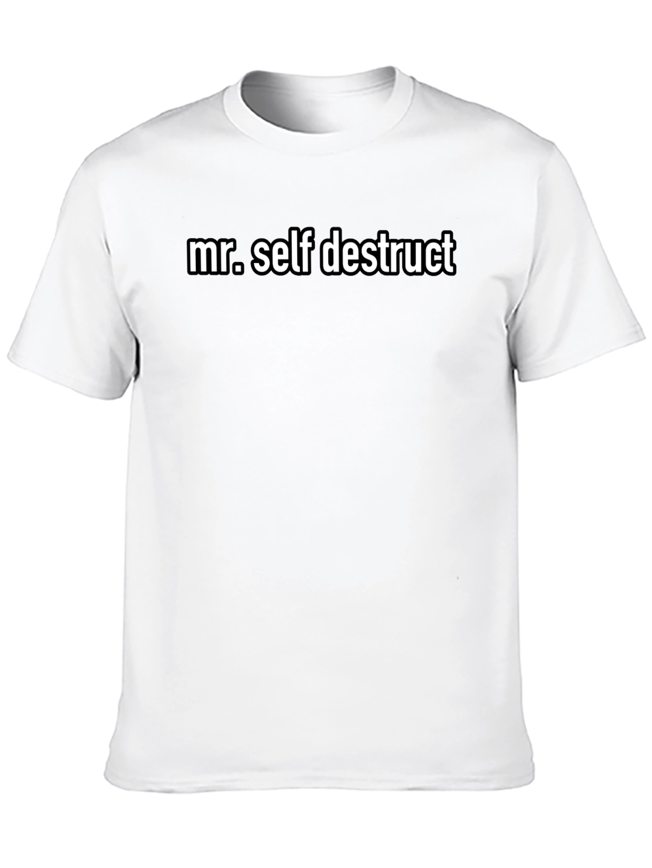 Mr. Self Destruct Graphic Black Tee Shirt