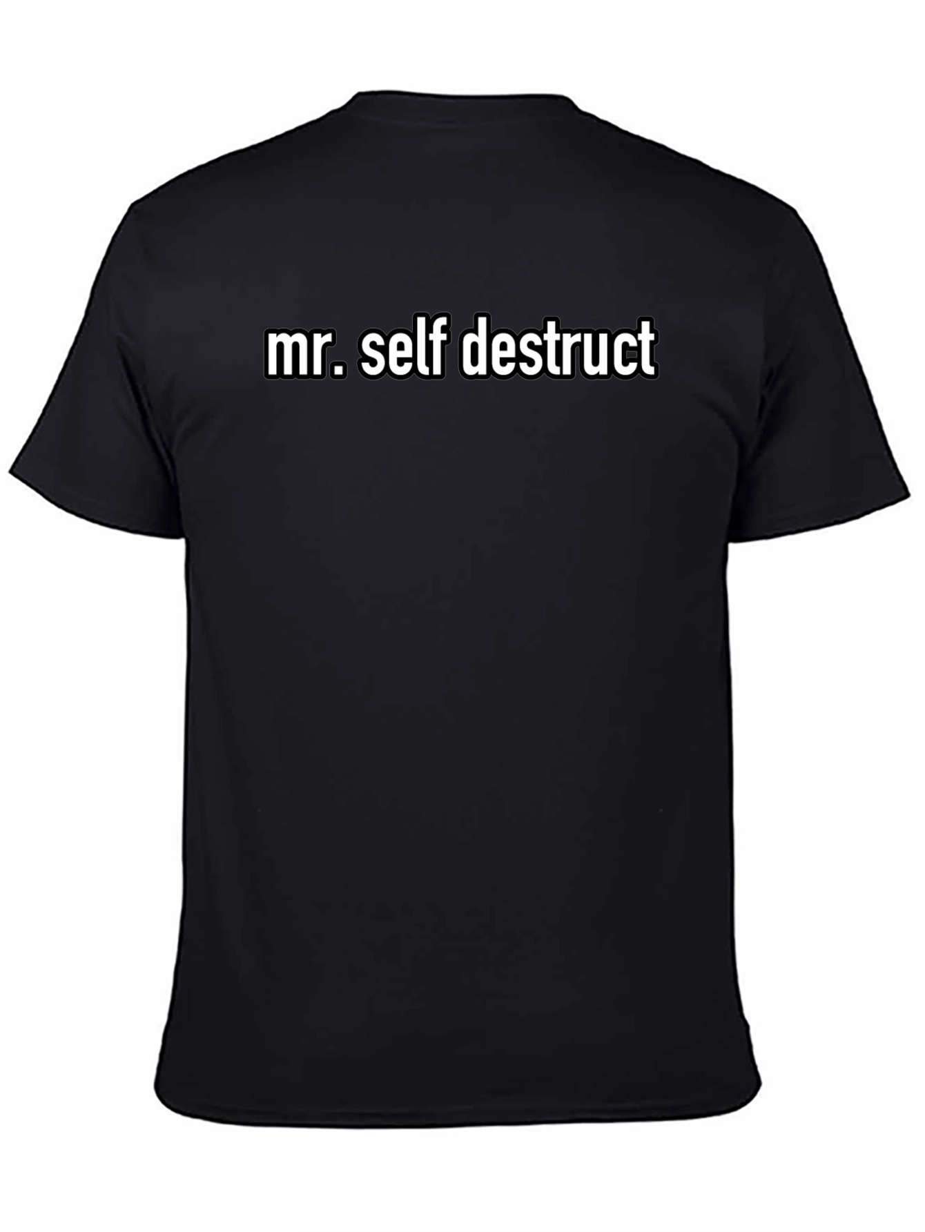 Mr. Self Destruct Graphic Black Tee Shirt