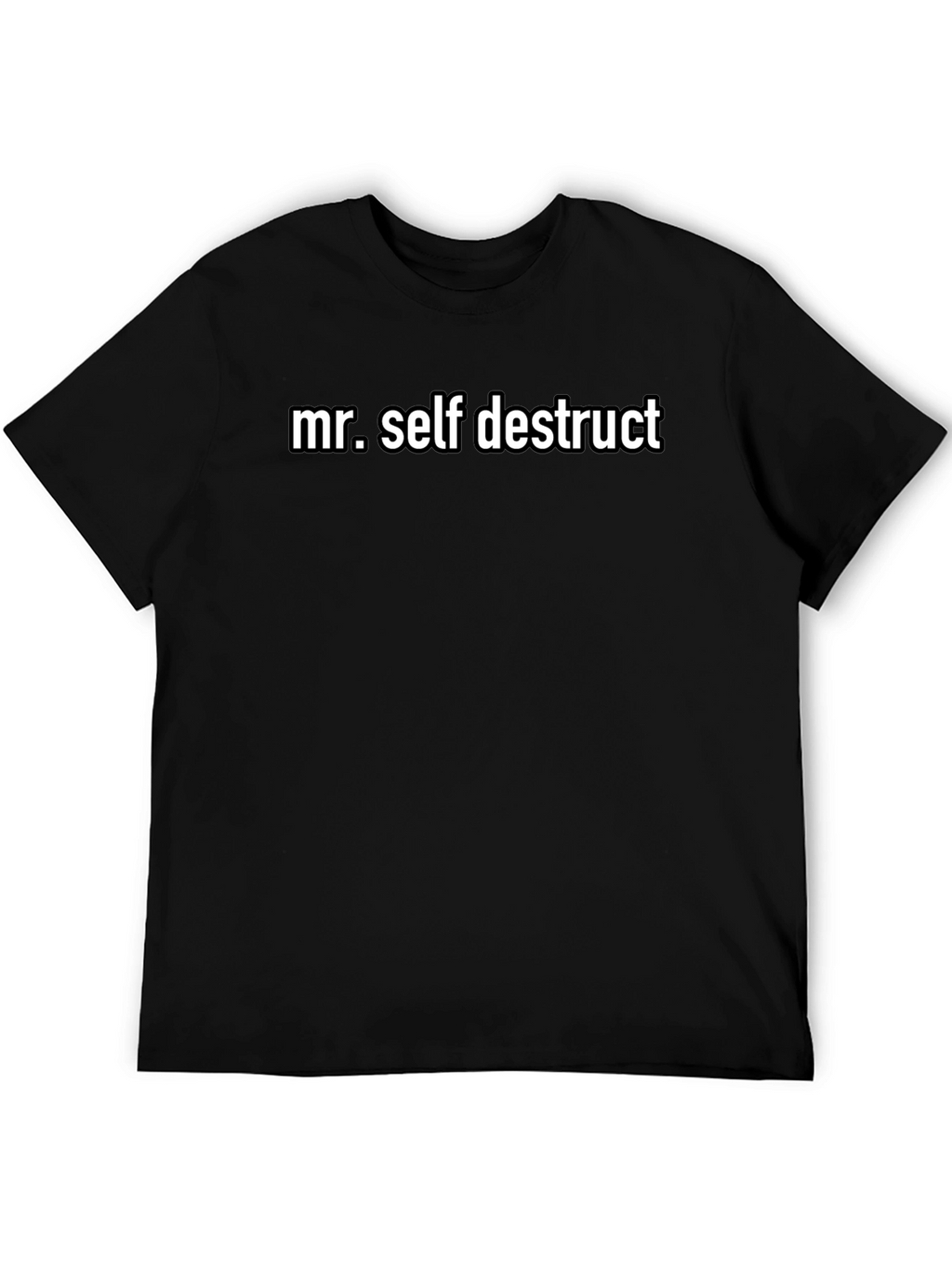 Mr. Self Destruct Graphic Black Tee Shirt