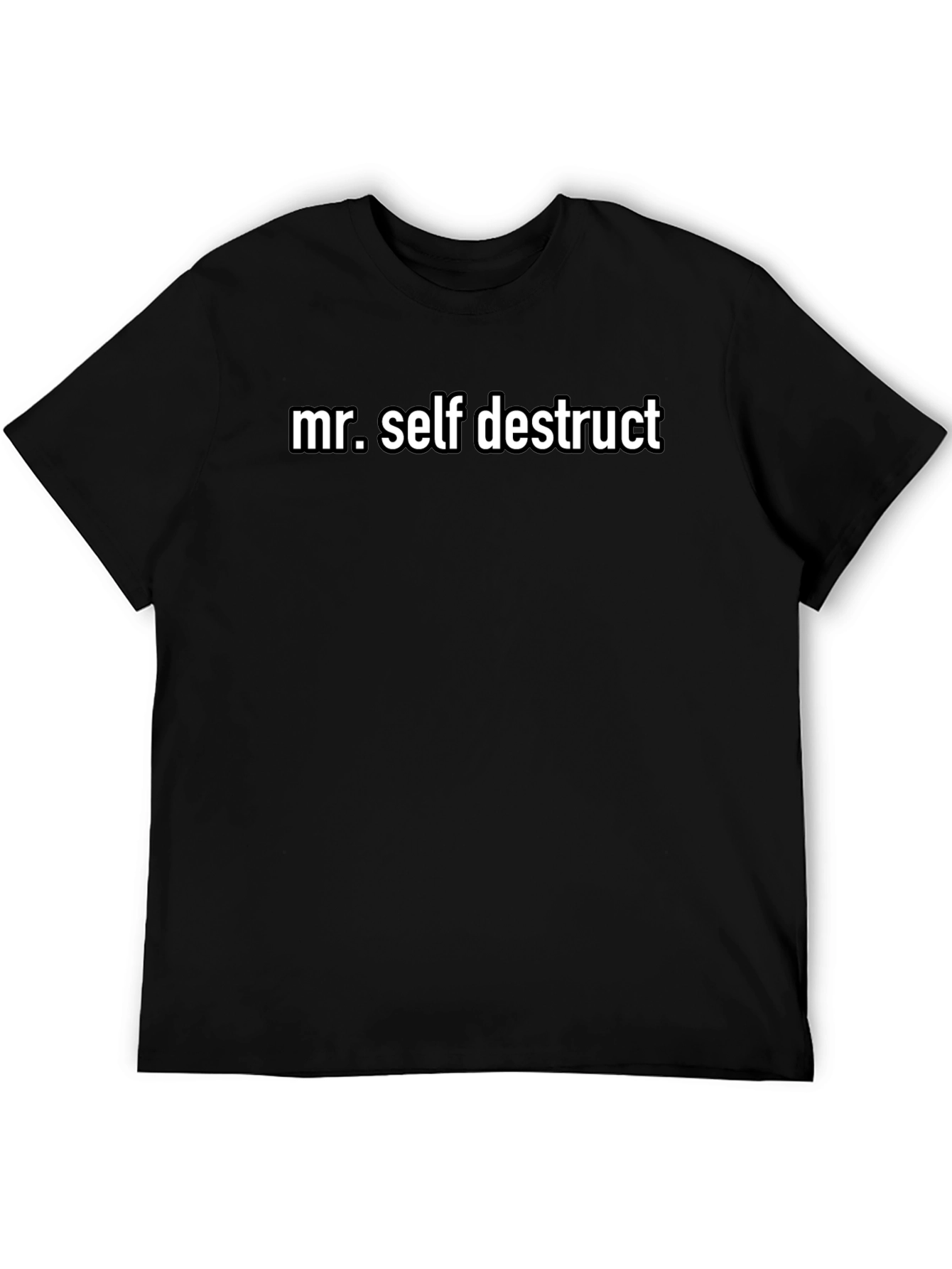 Mr. Self Destruct Graphic Black Tee Shirt