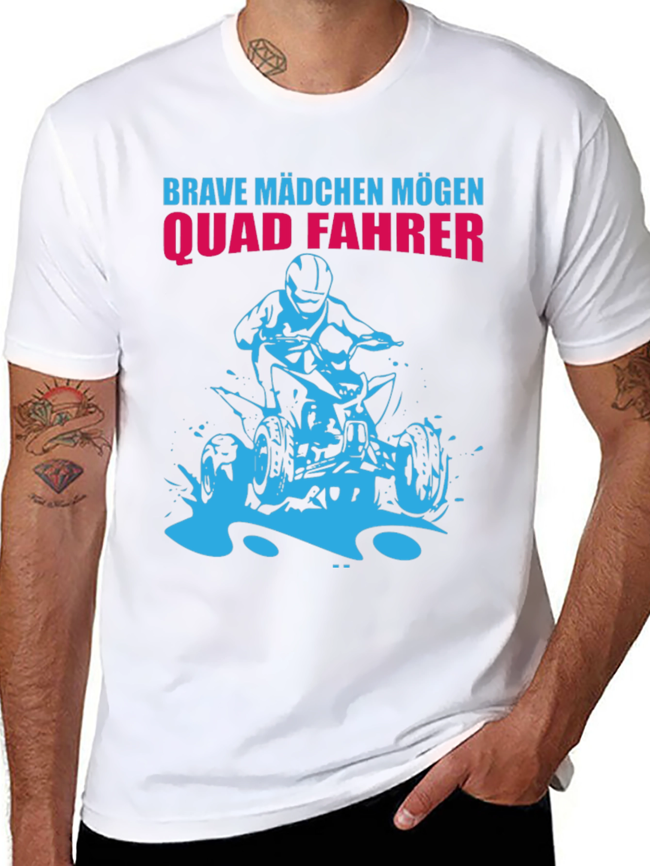 Brave Mädchen Mögen Quad Fahrer Black T-Shirt