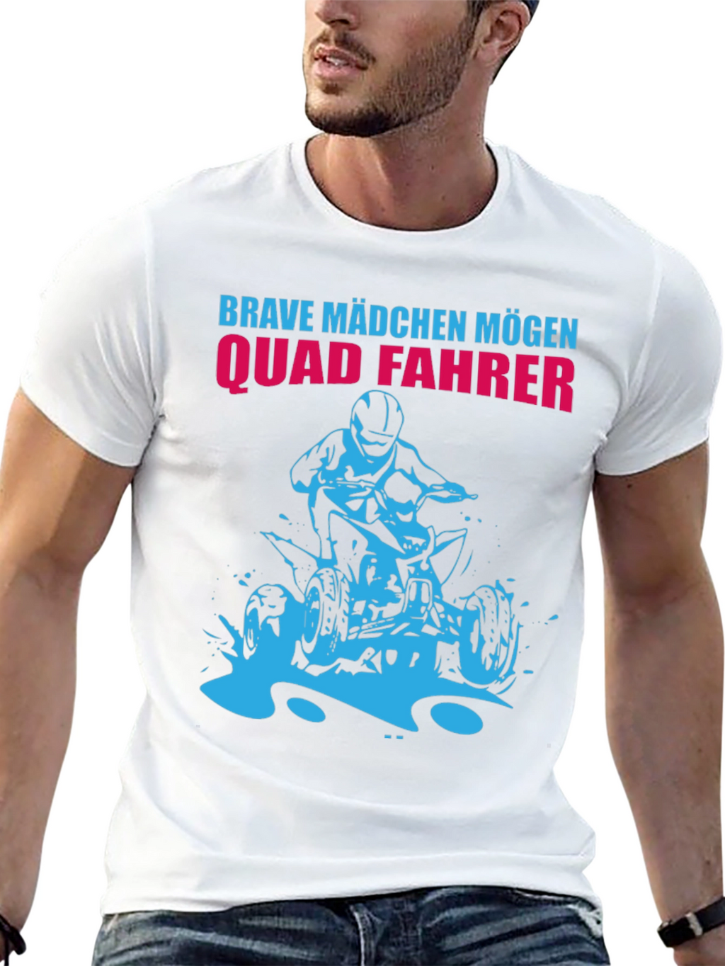 Brave Mädchen Mögen Quad Fahrer Black T-Shirt