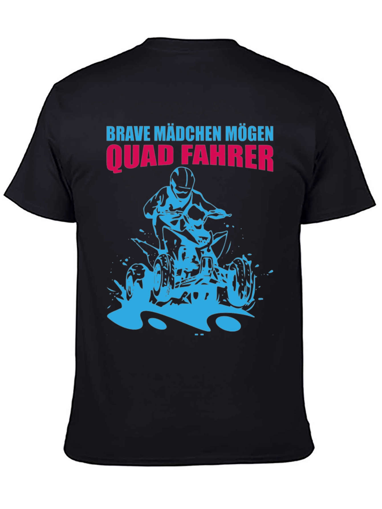 Brave Mädchen Mögen Quad Fahrer Black T-Shirt