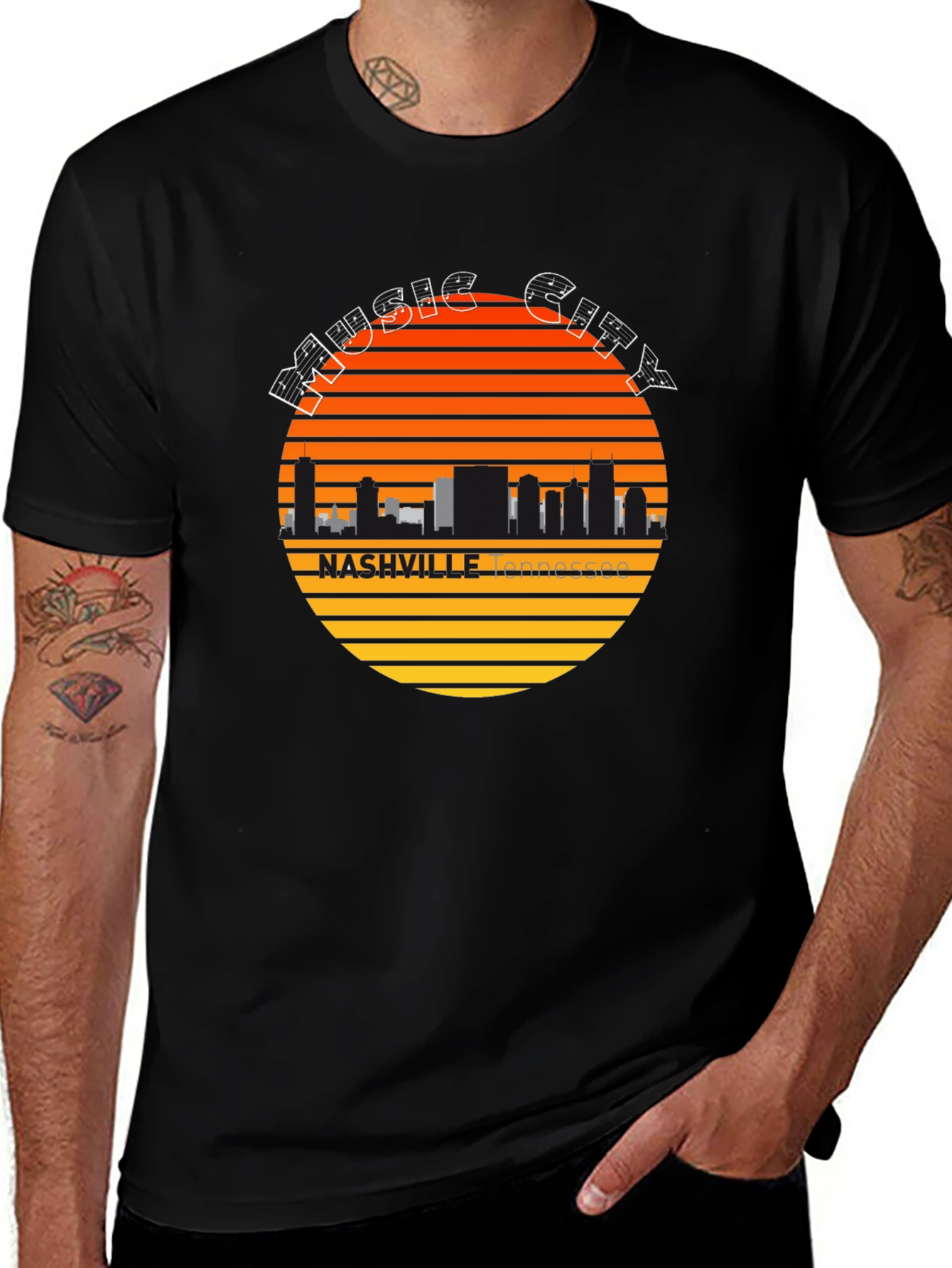 Nashville Music City Skyline Tee