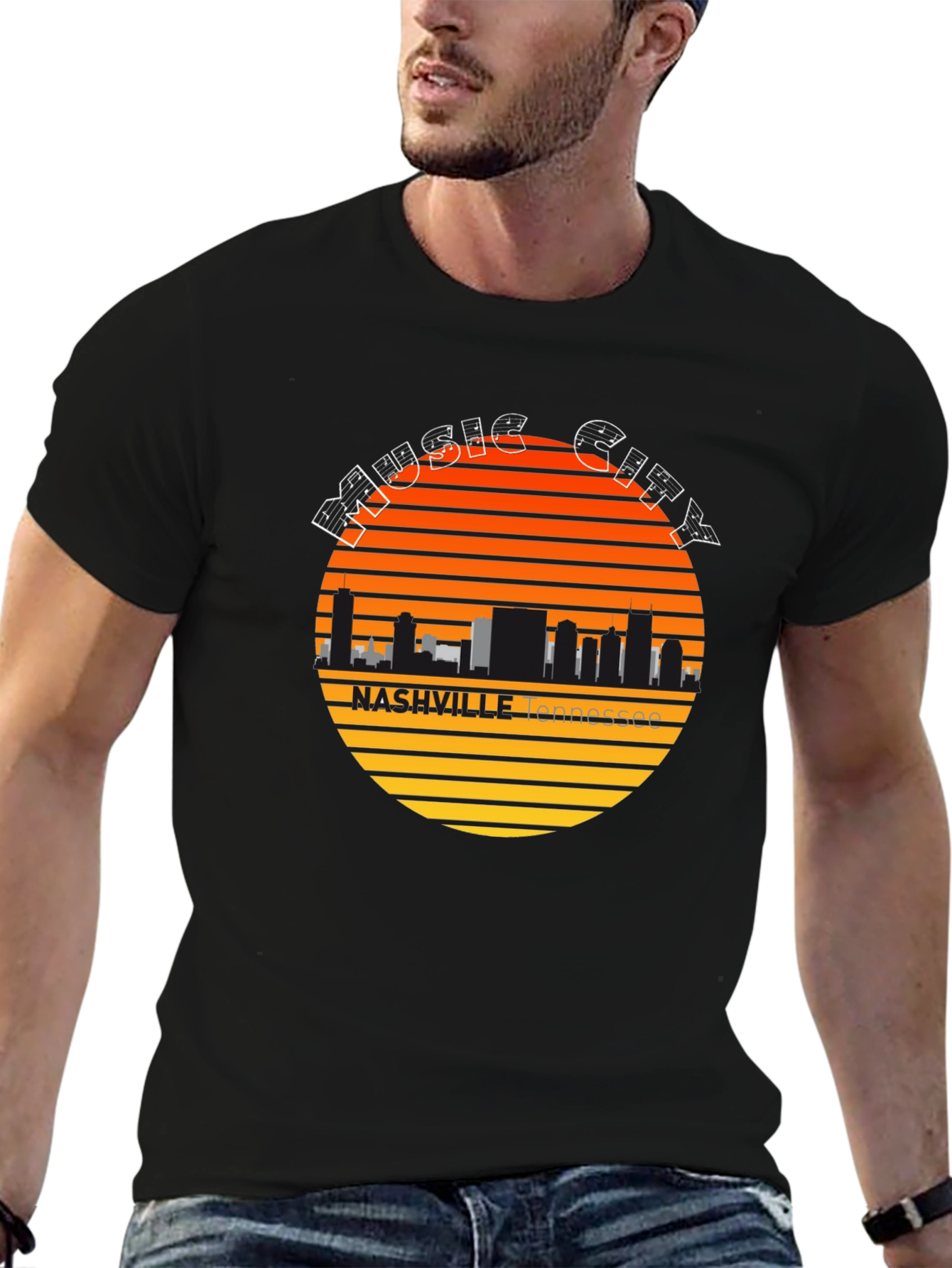 Nashville Music City Skyline Tee