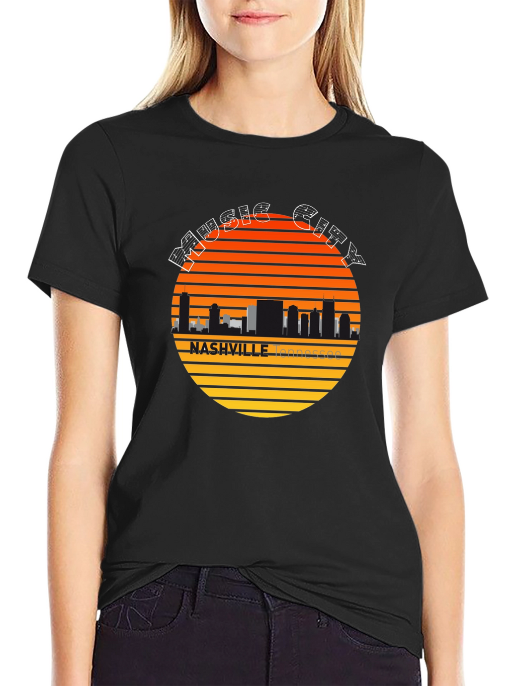 Nashville Music City Skyline Tee