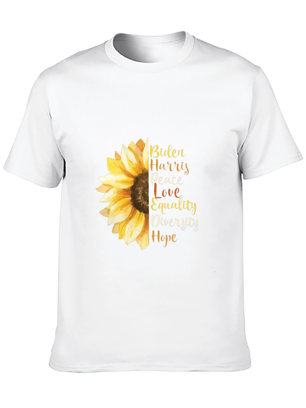 Biden Harris Sunflower Graphic Tee - Peace Love Hope
