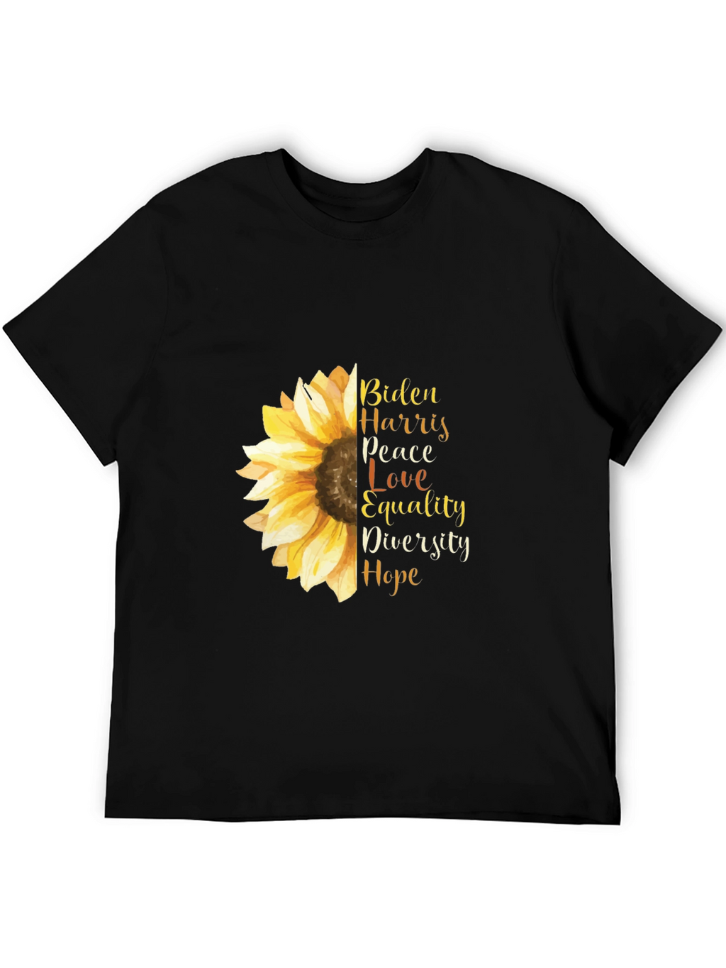 Biden Harris Sunflower Graphic Tee - Peace Love Hope