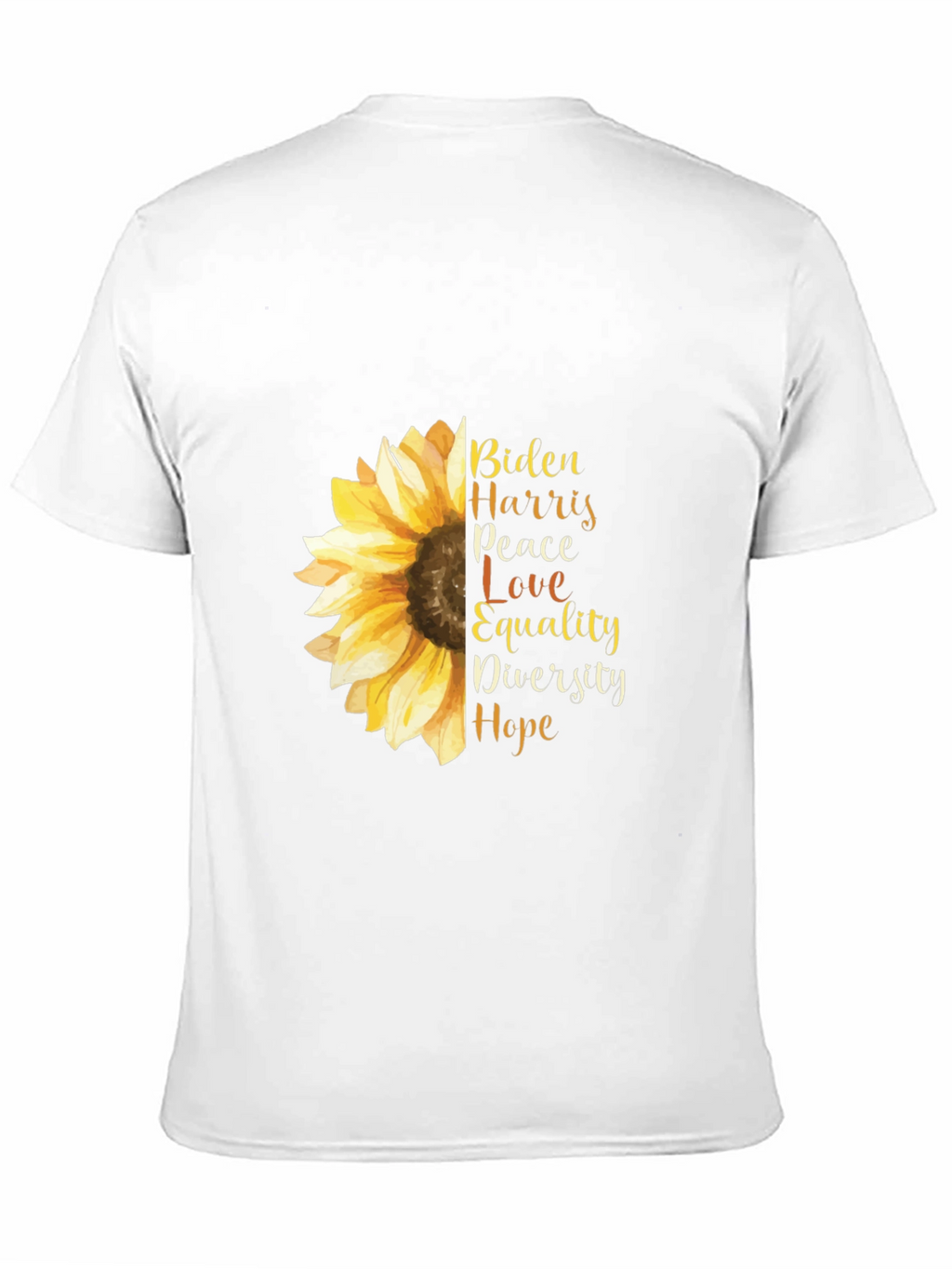 Biden Harris Sunflower Graphic Tee - Peace Love Hope