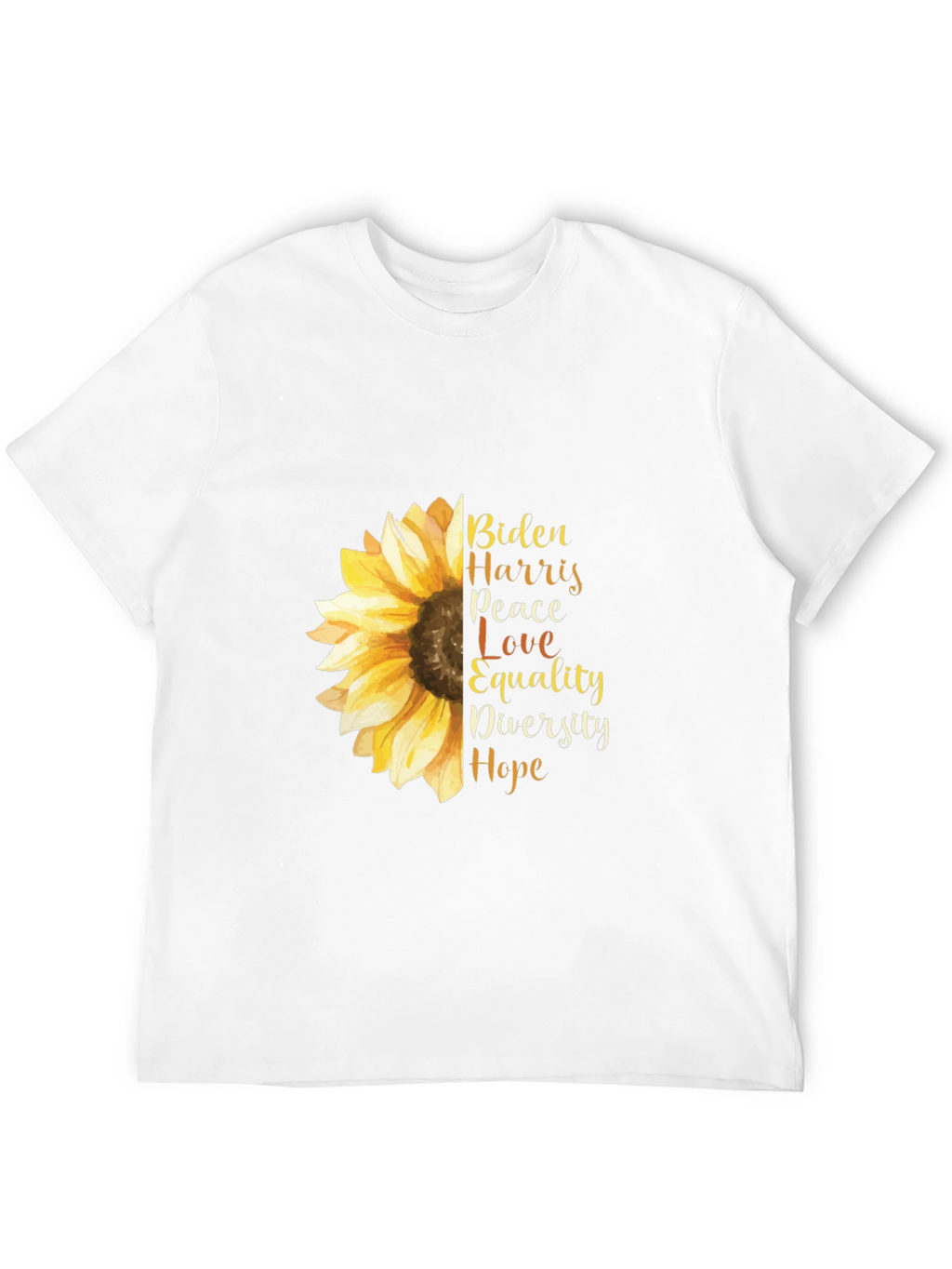 Biden Harris Sunflower Graphic Tee - Peace Love Hope