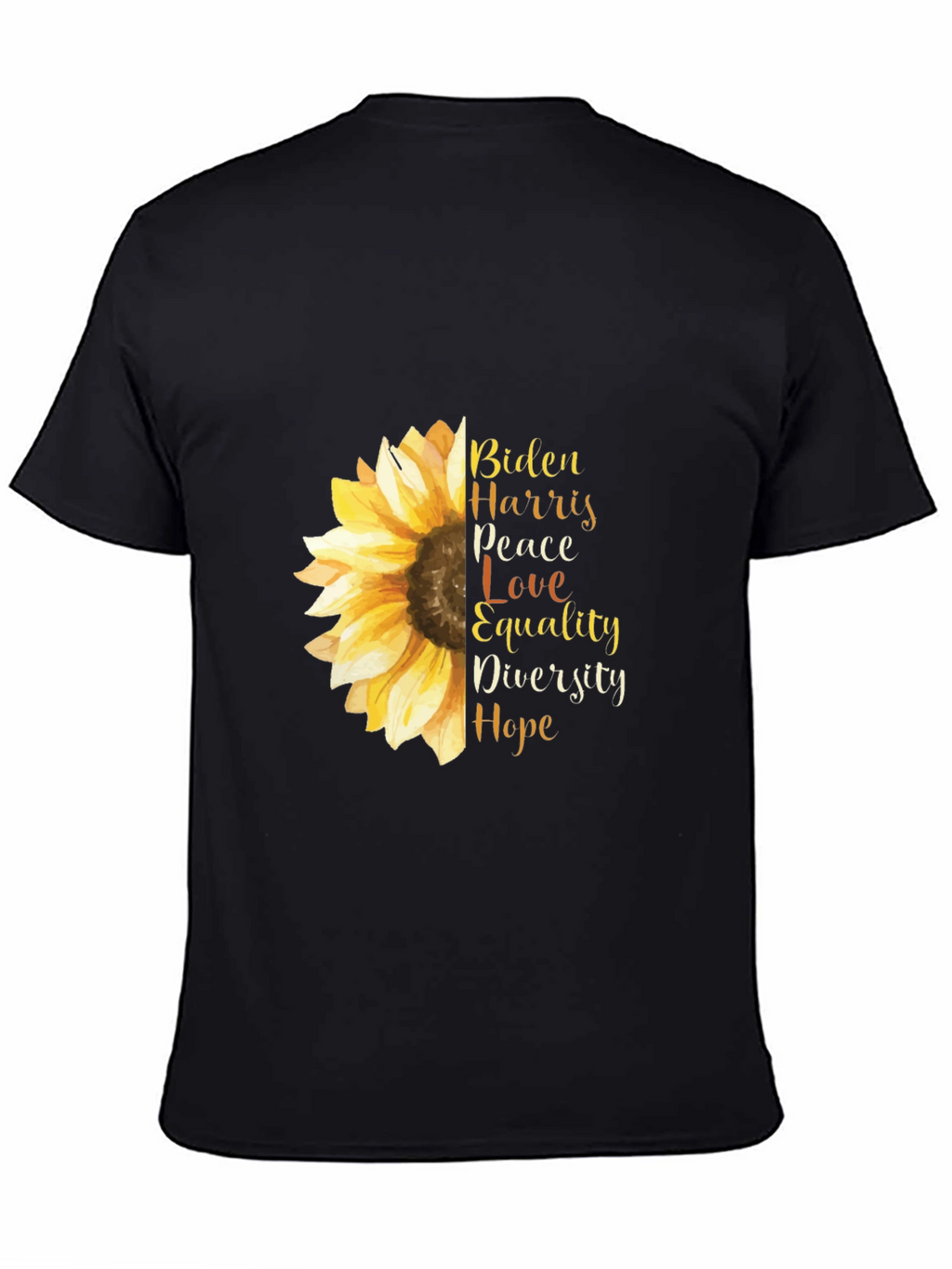Biden Harris Sunflower Graphic Tee - Peace Love Hope
