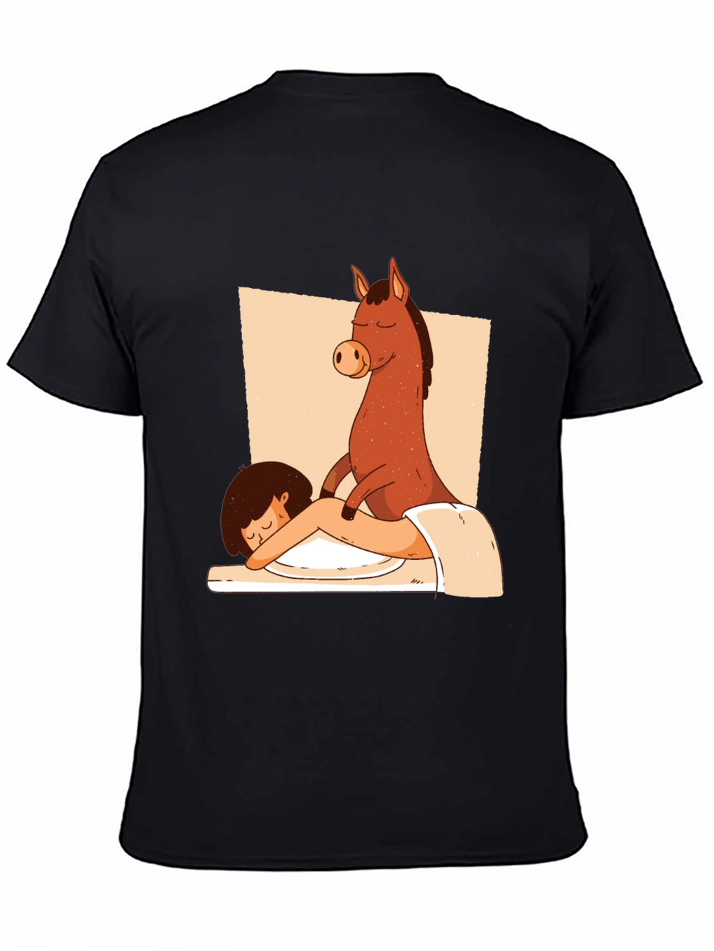 Horse Massage T-Shirt - Funny Cartoon Tee