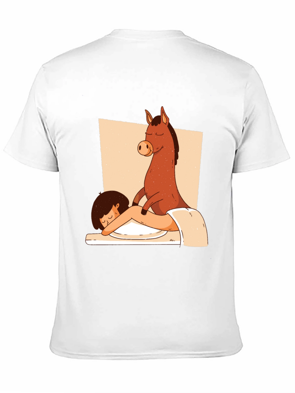 Horse Massage T-Shirt - Funny Cartoon Tee