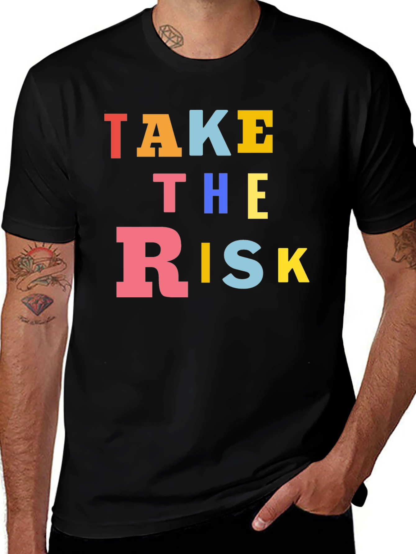 Take The Risk Graphic T-Shirt - Bold Statement Tee
