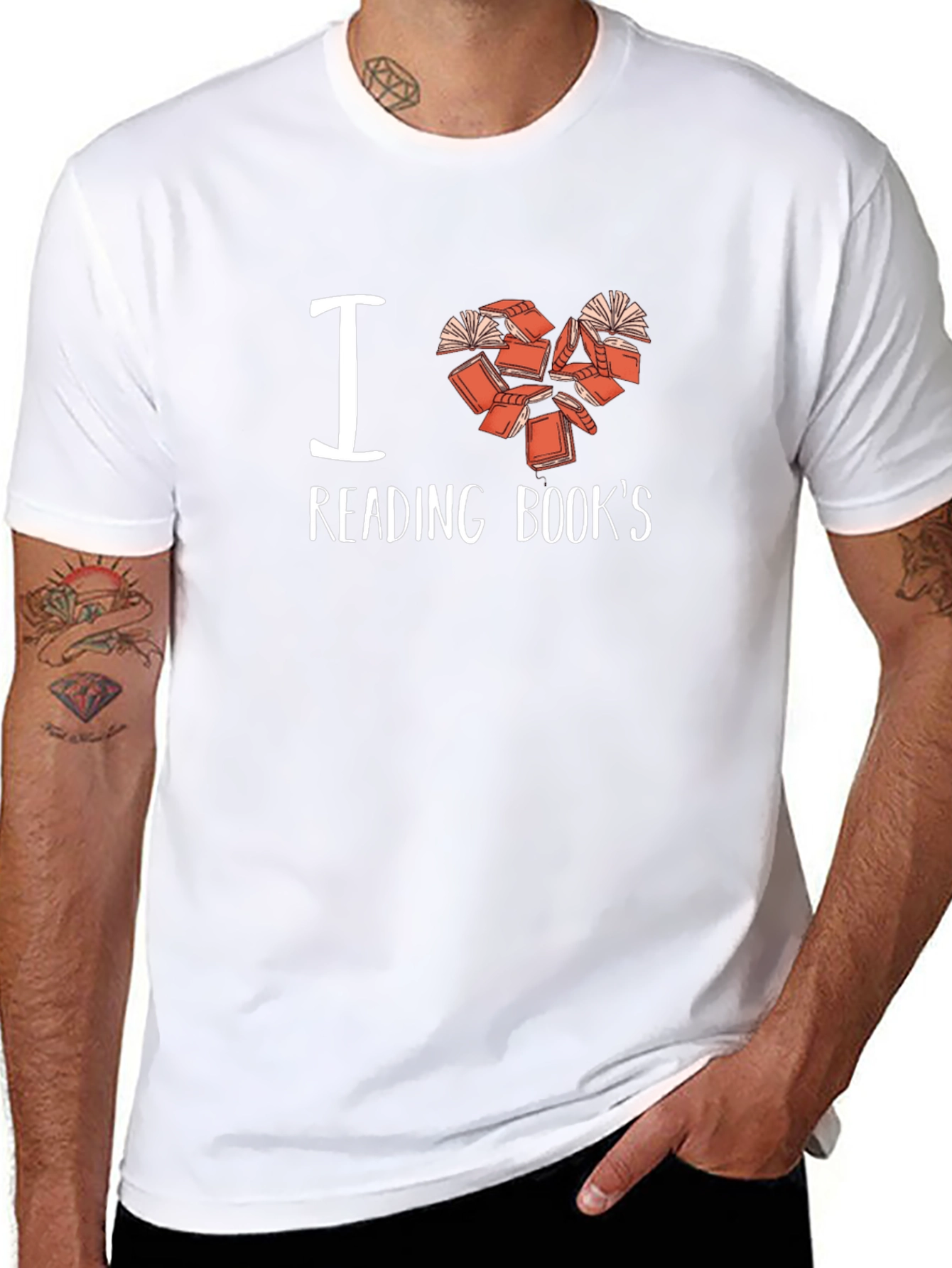 I Love Reading Books Graphic T-Shirt