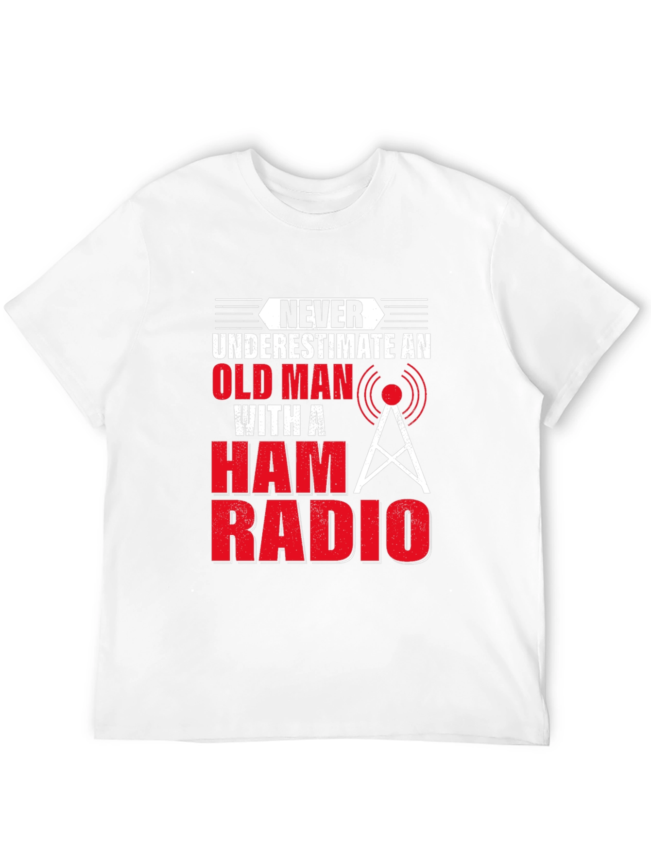 Never Underestimate Old Man With Ham Radio T-Shirt