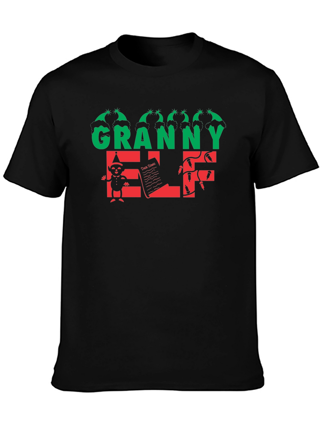 Granny Elf T-Shirt: Festive Holiday Apparel