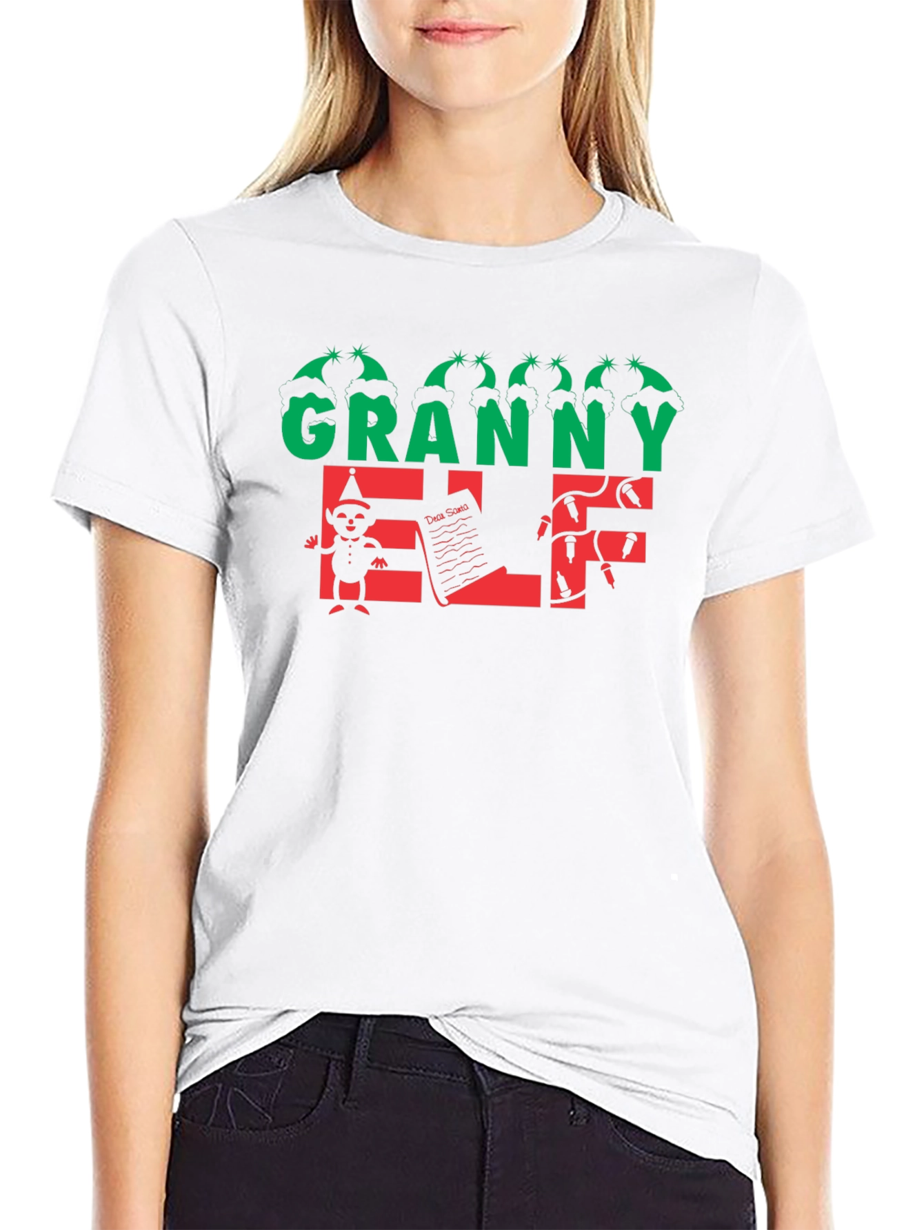 Granny Elf T-Shirt: Festive Holiday Apparel