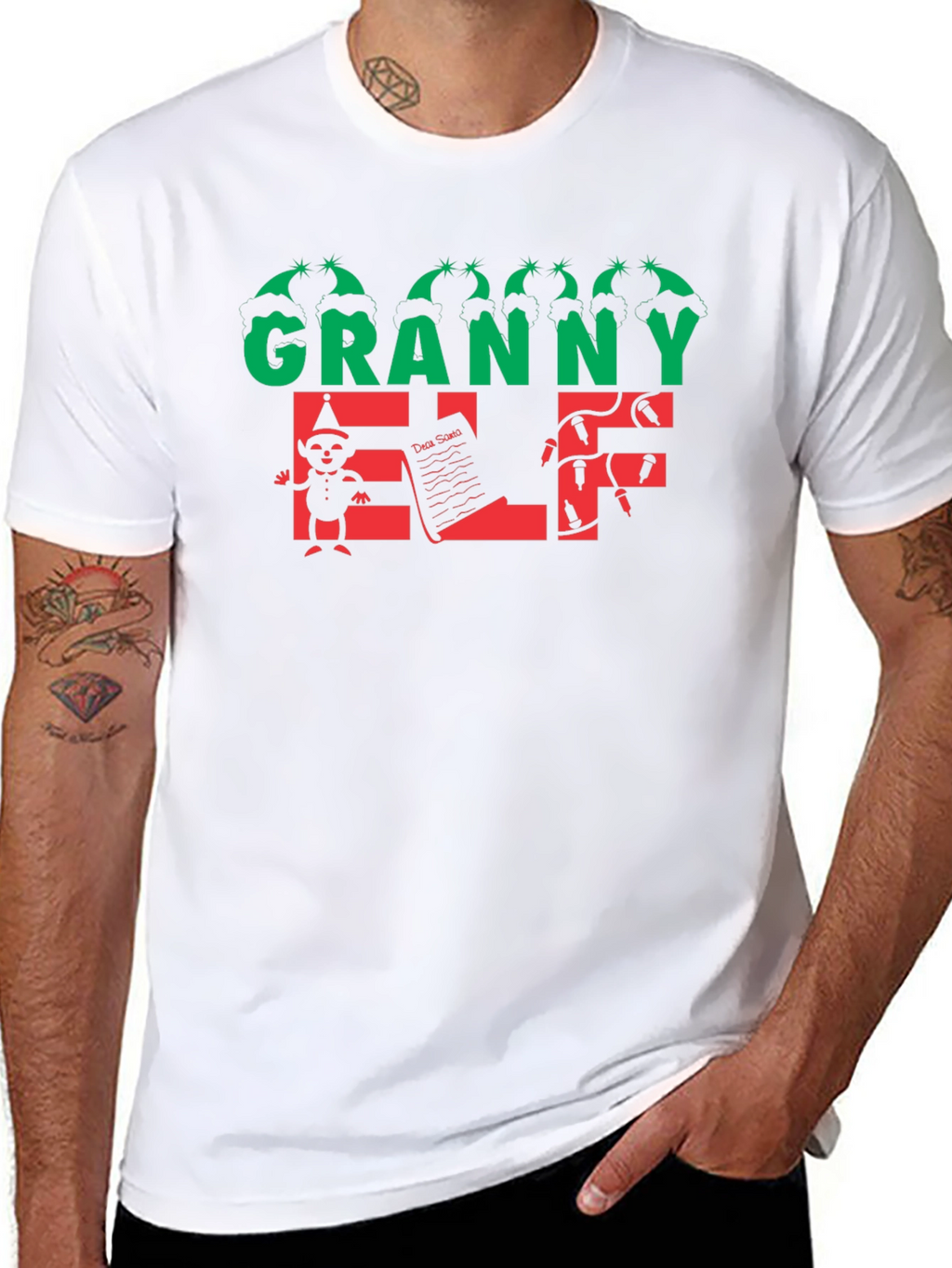 Granny Elf T-Shirt: Festive Holiday Apparel