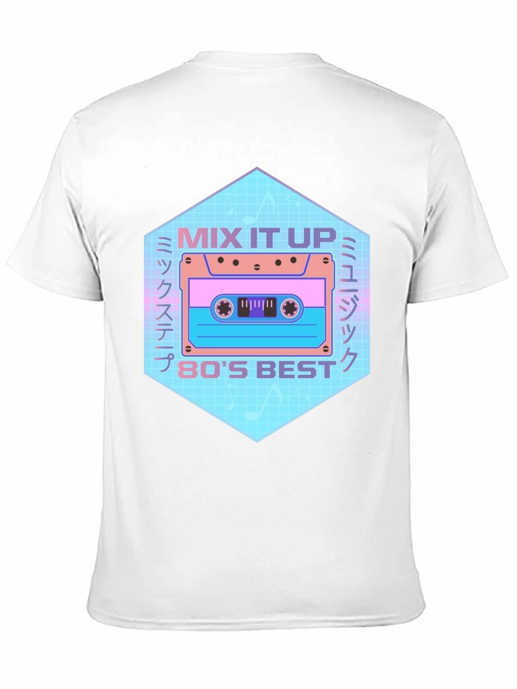 Retro 80s Mix Tape Graphic Tee - Black