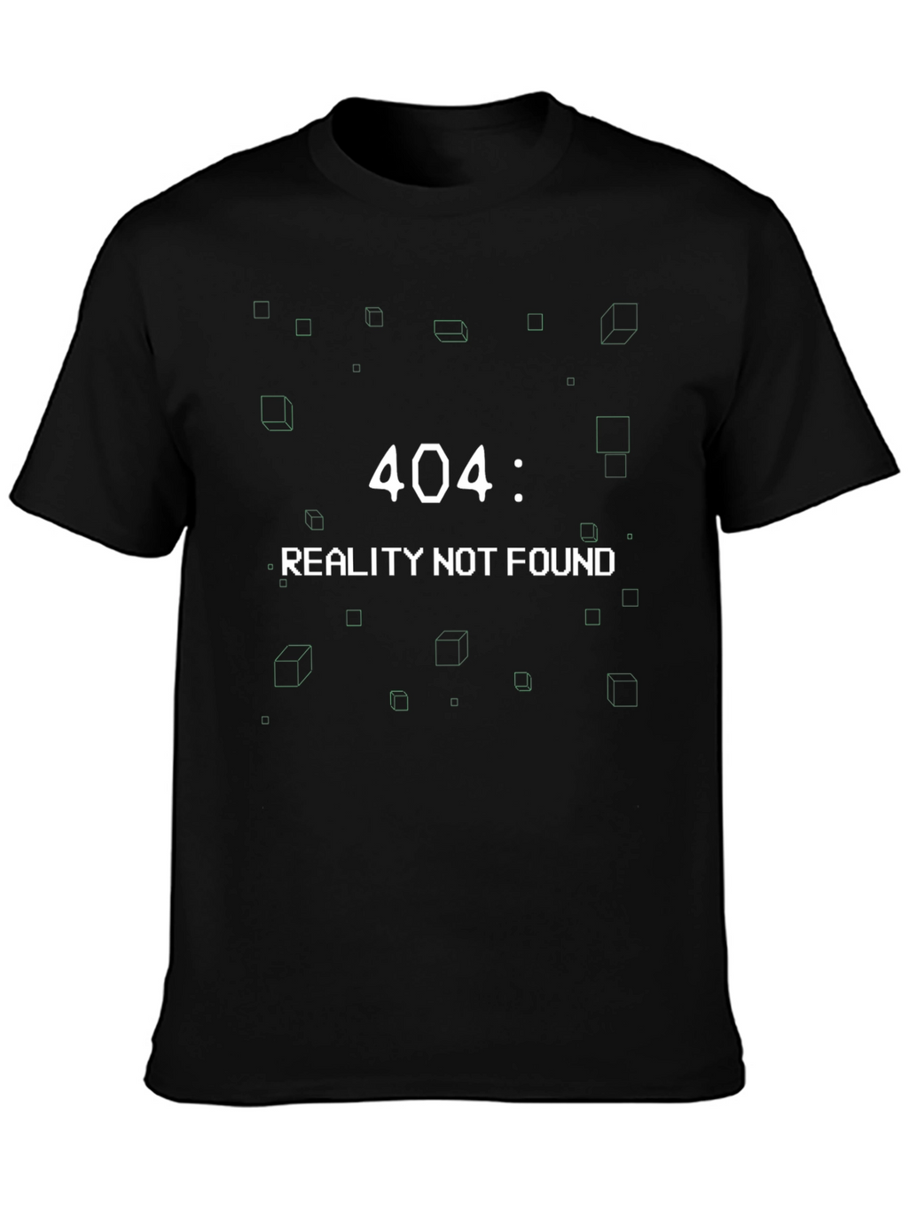 404 Reality Not Found Black T-Shirt
