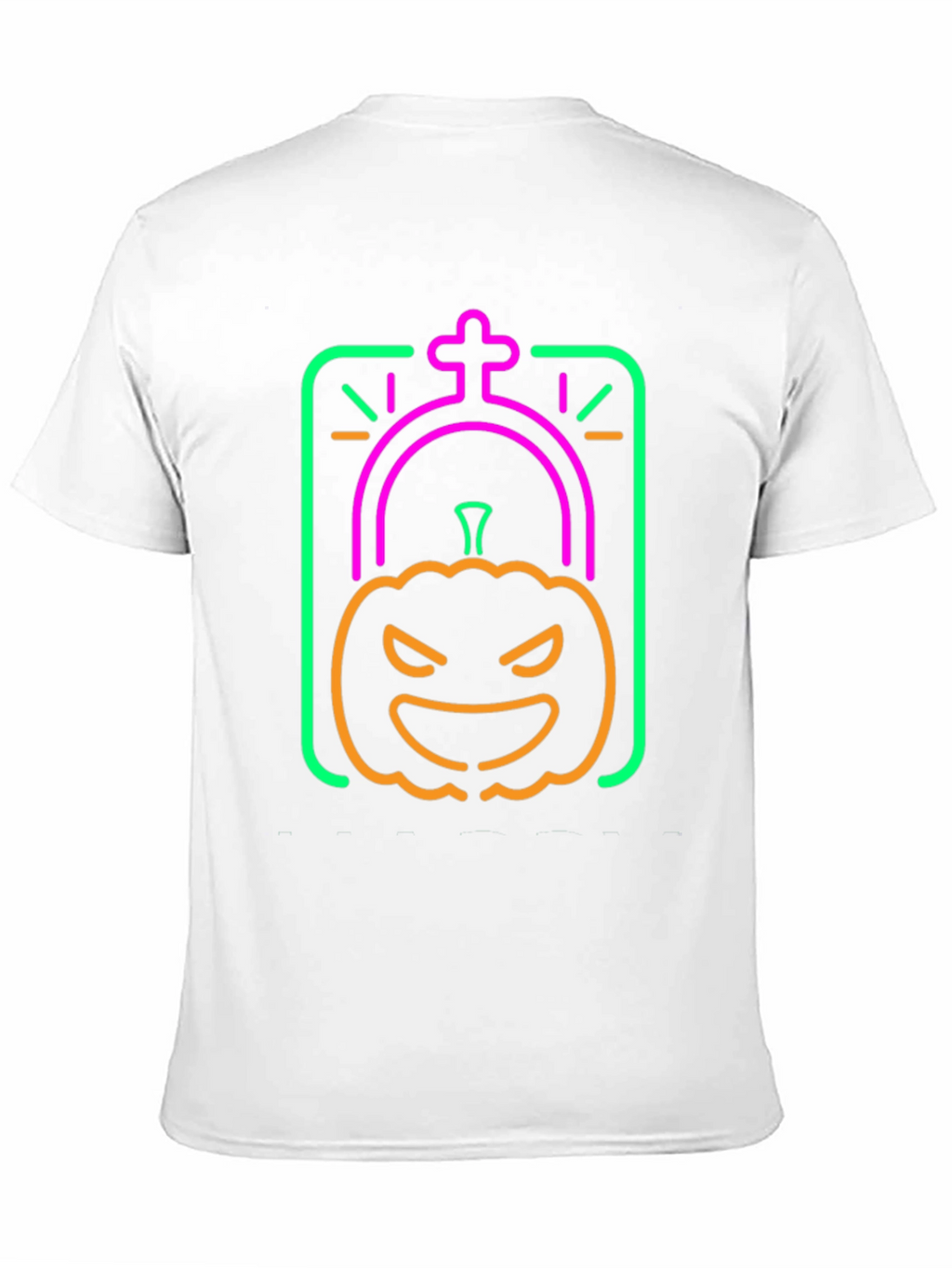 Neon Halloween Pumpkin Grave T-Shirt