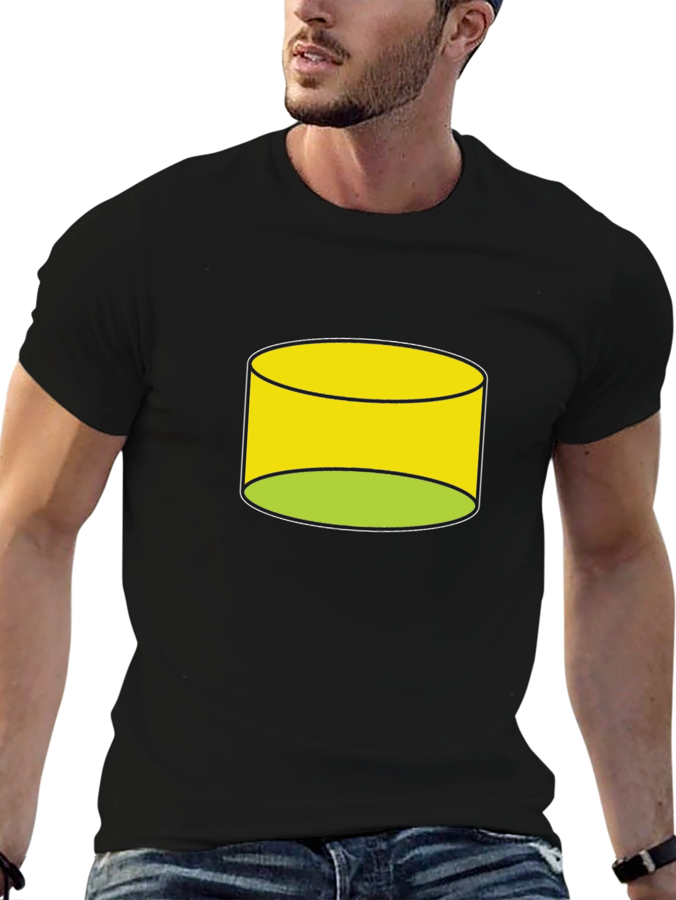 Cylinder Graphic Black T-Shirt