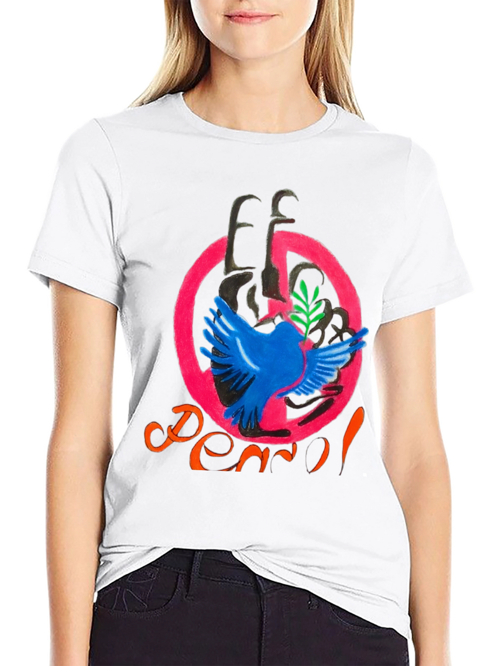 Peace Dove Graphic Tee - Unique Artistic Design