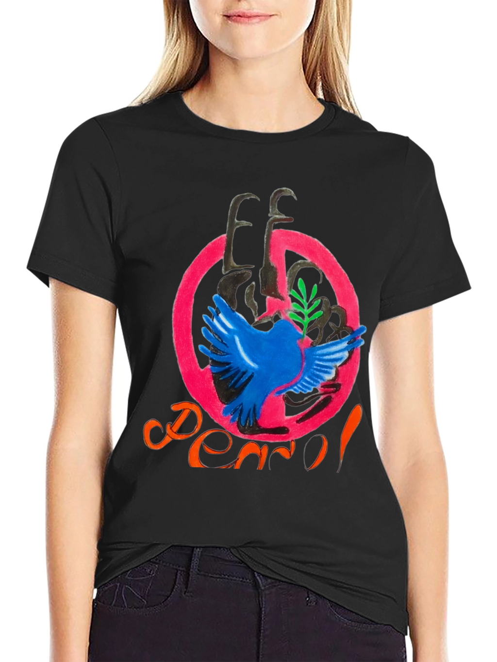 Peace Dove Graphic Tee - Unique Artistic Design