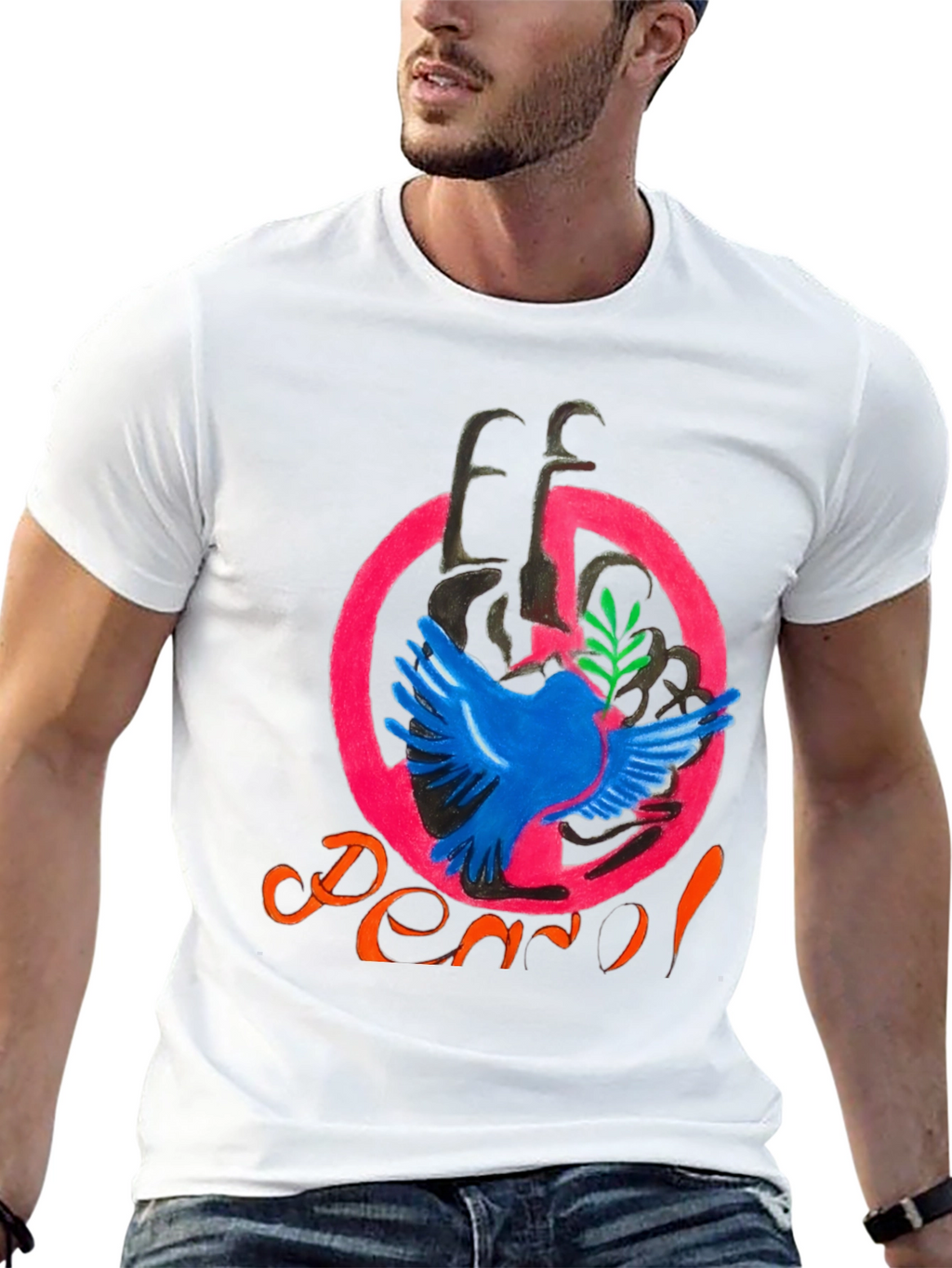 Peace Dove Graphic Tee - Unique Artistic Design