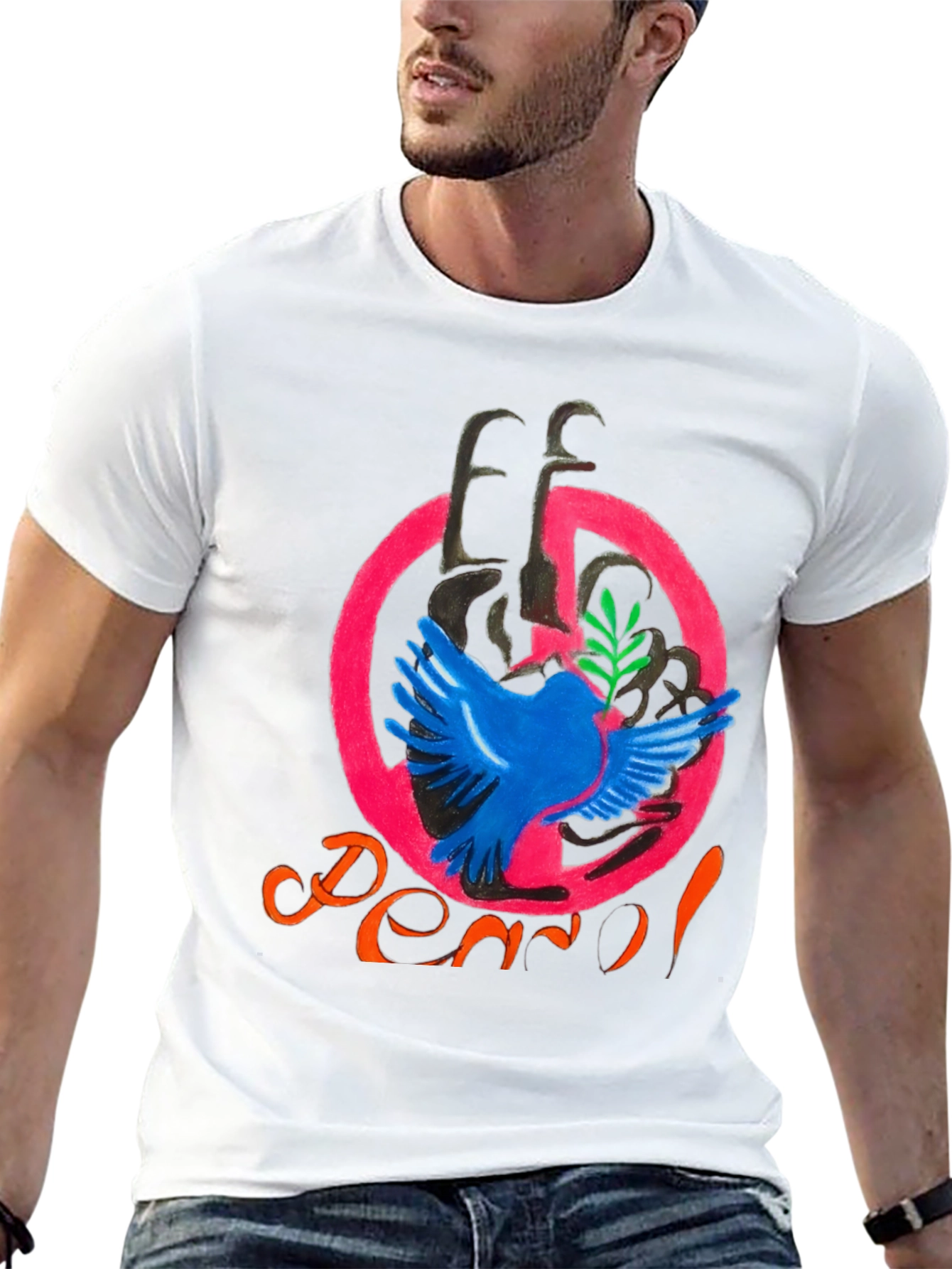 Peace Dove Graphic Tee - Unique Artistic Design