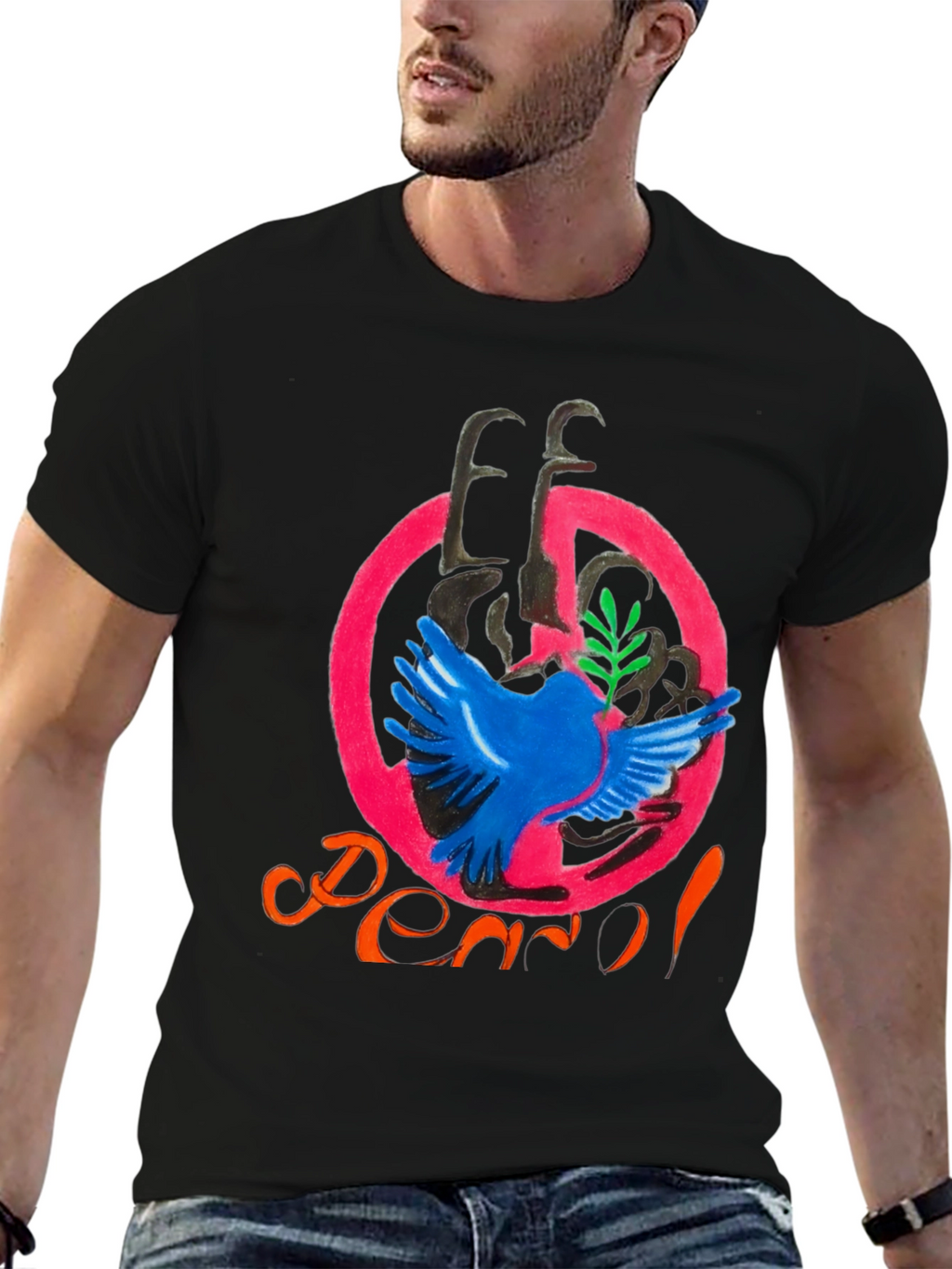 Peace Dove Graphic Tee - Unique Artistic Design