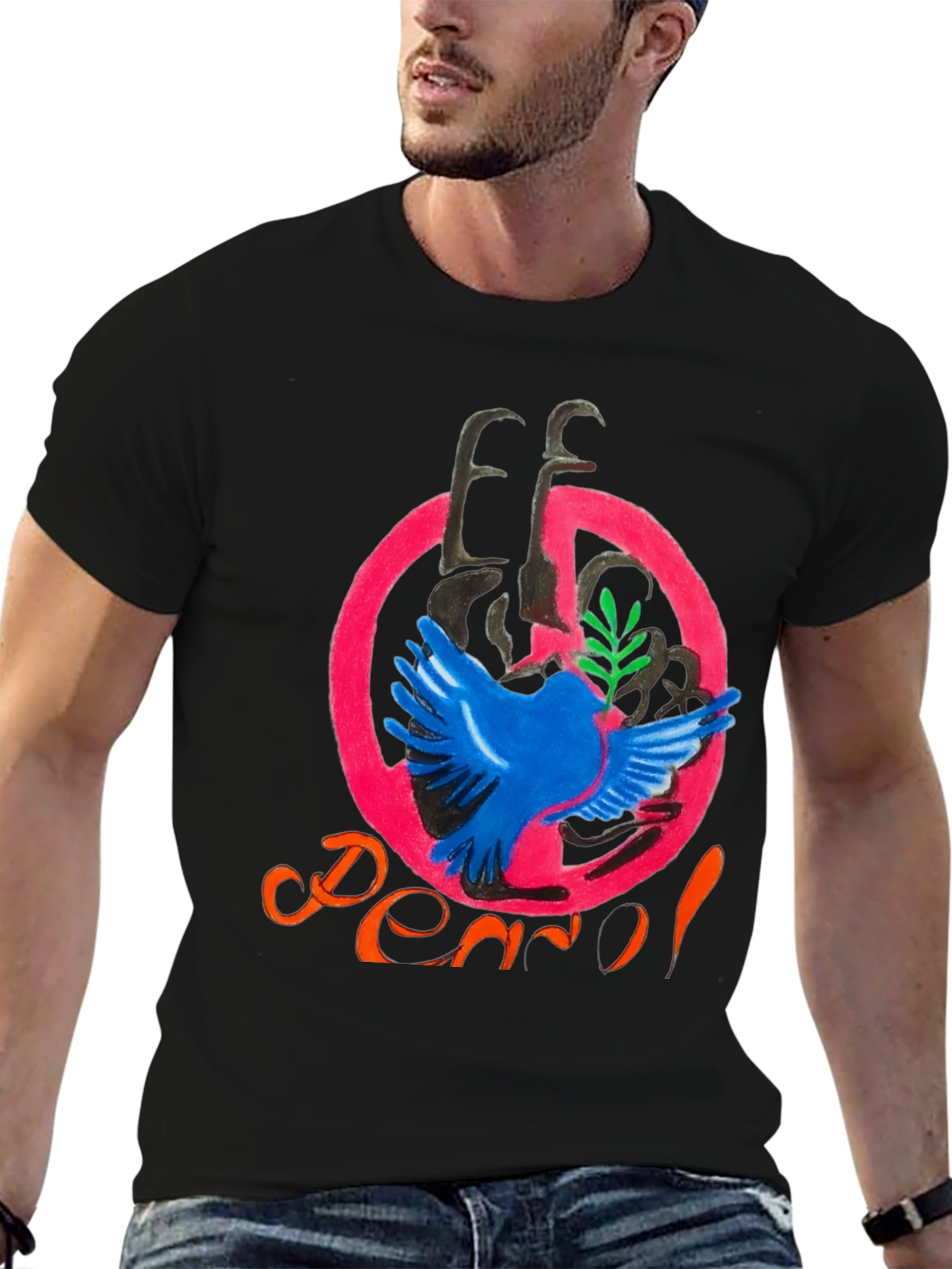 Peace Dove Graphic Tee - Unique Artistic Design